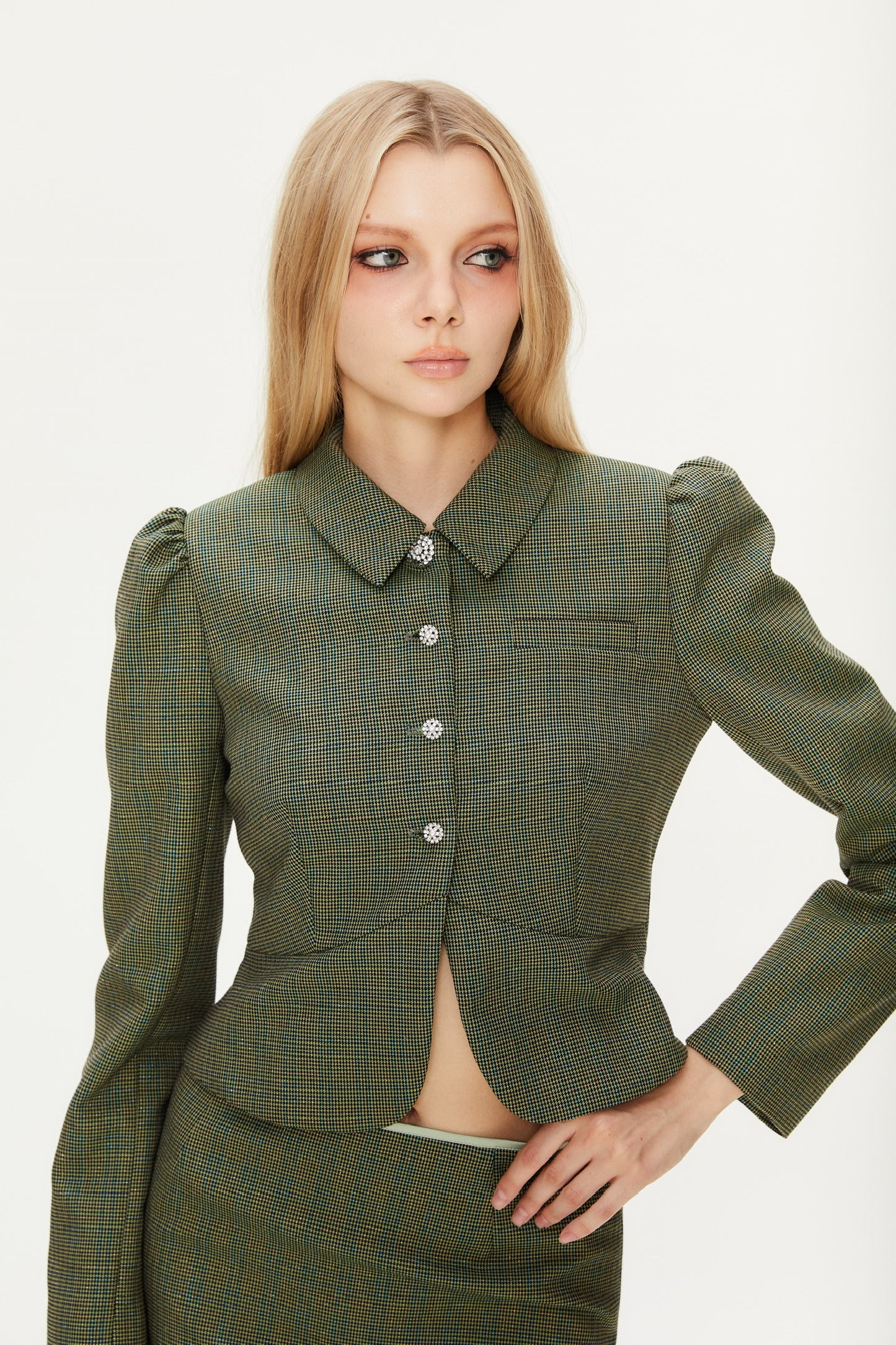 Norma Short Blazer in Green