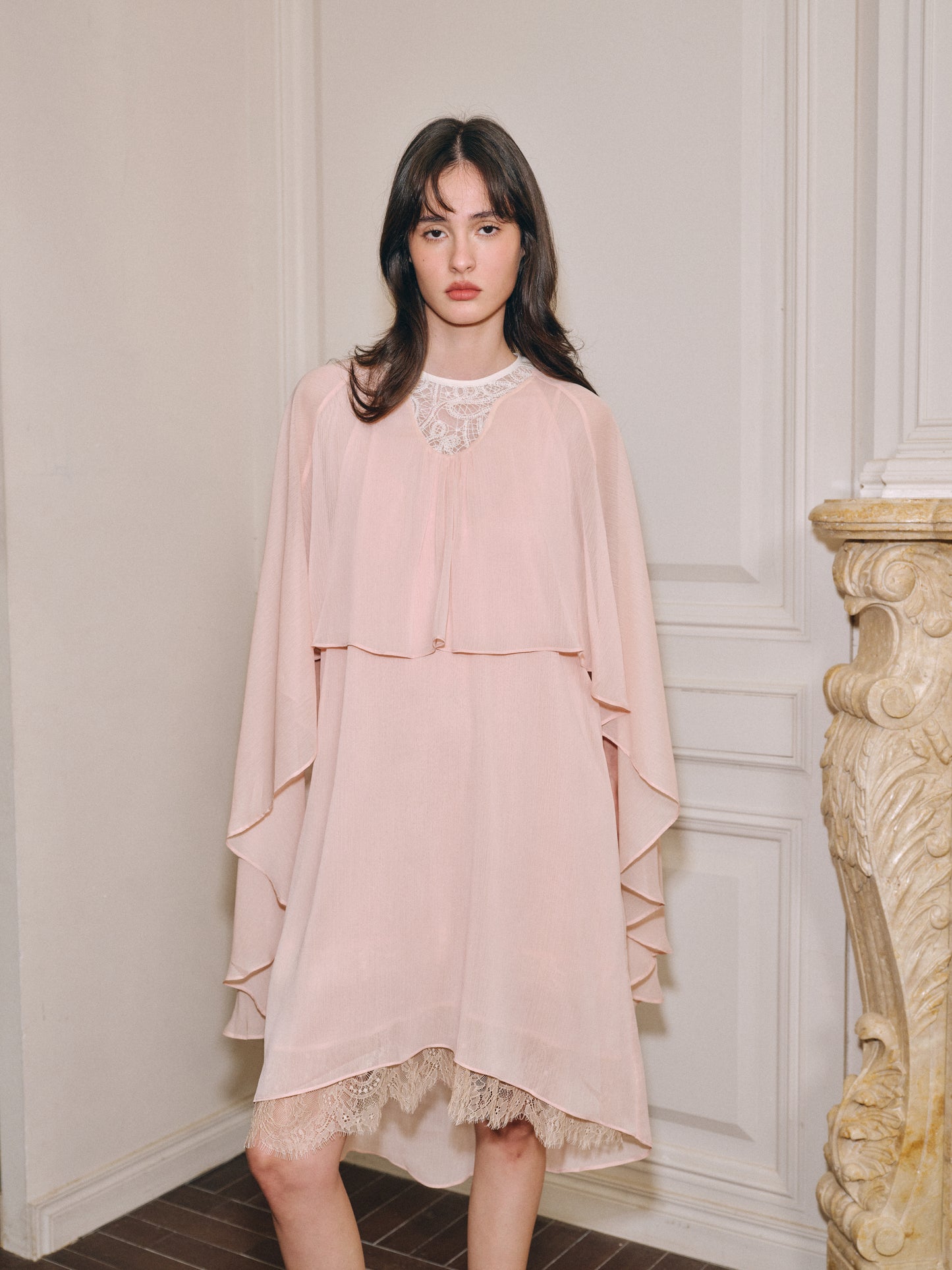 Elowen Air Cape Mini Dress