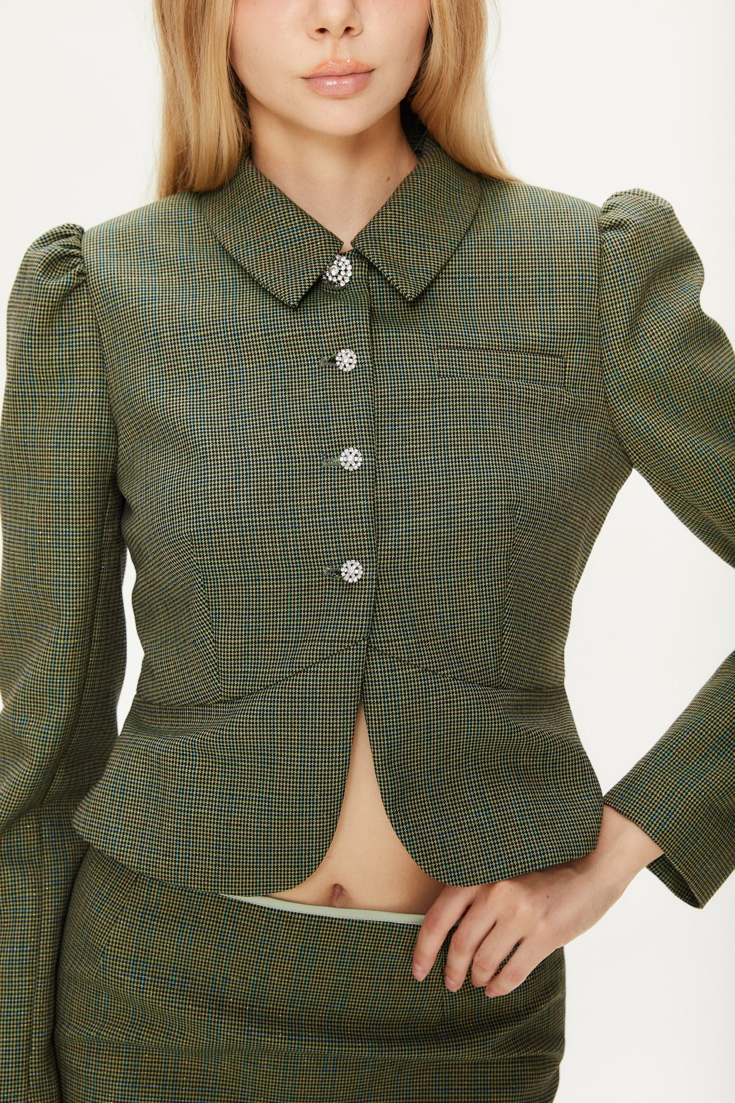 Norma Short Blazer in Green