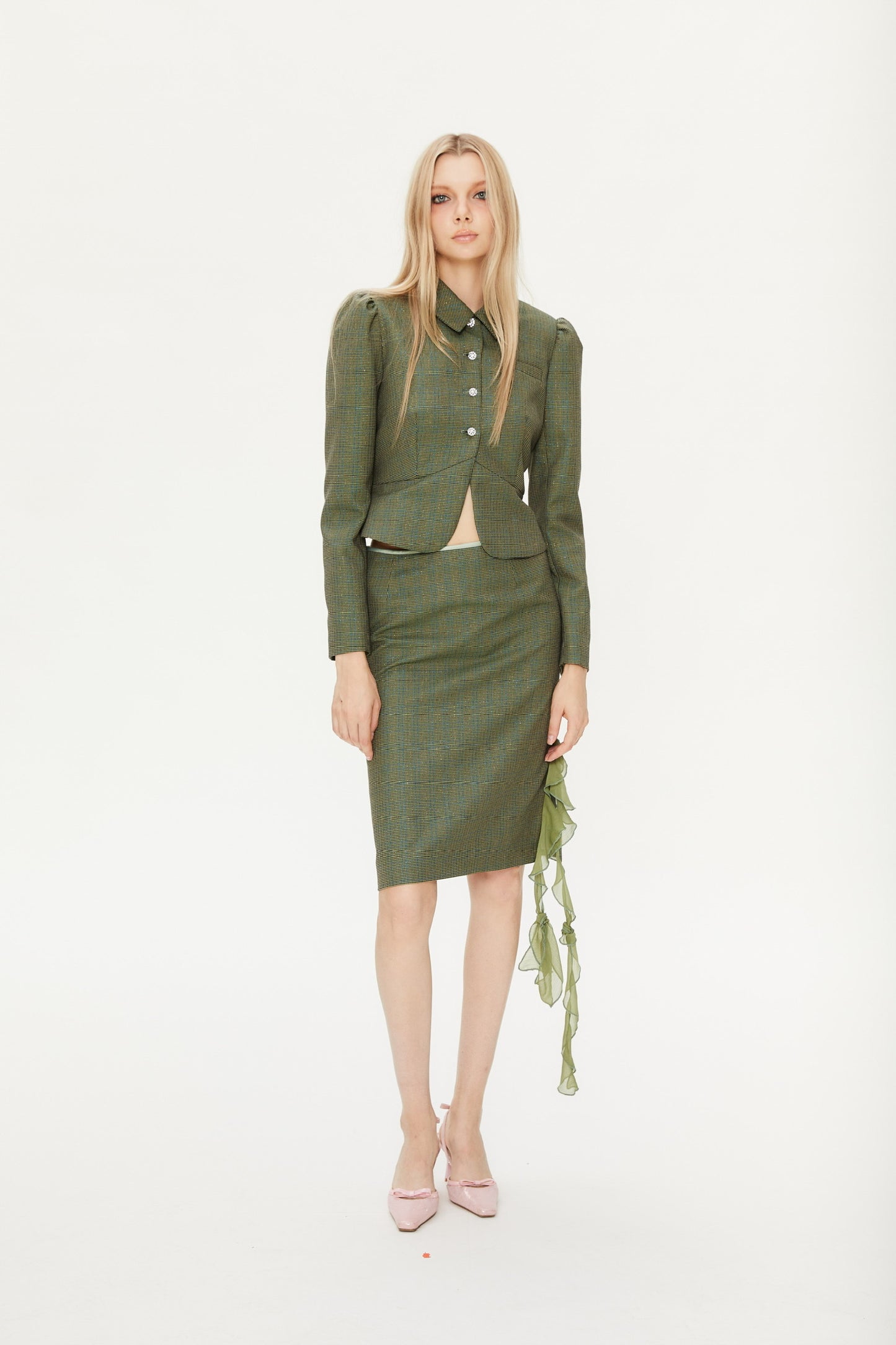 Norma Short Blazer in Green