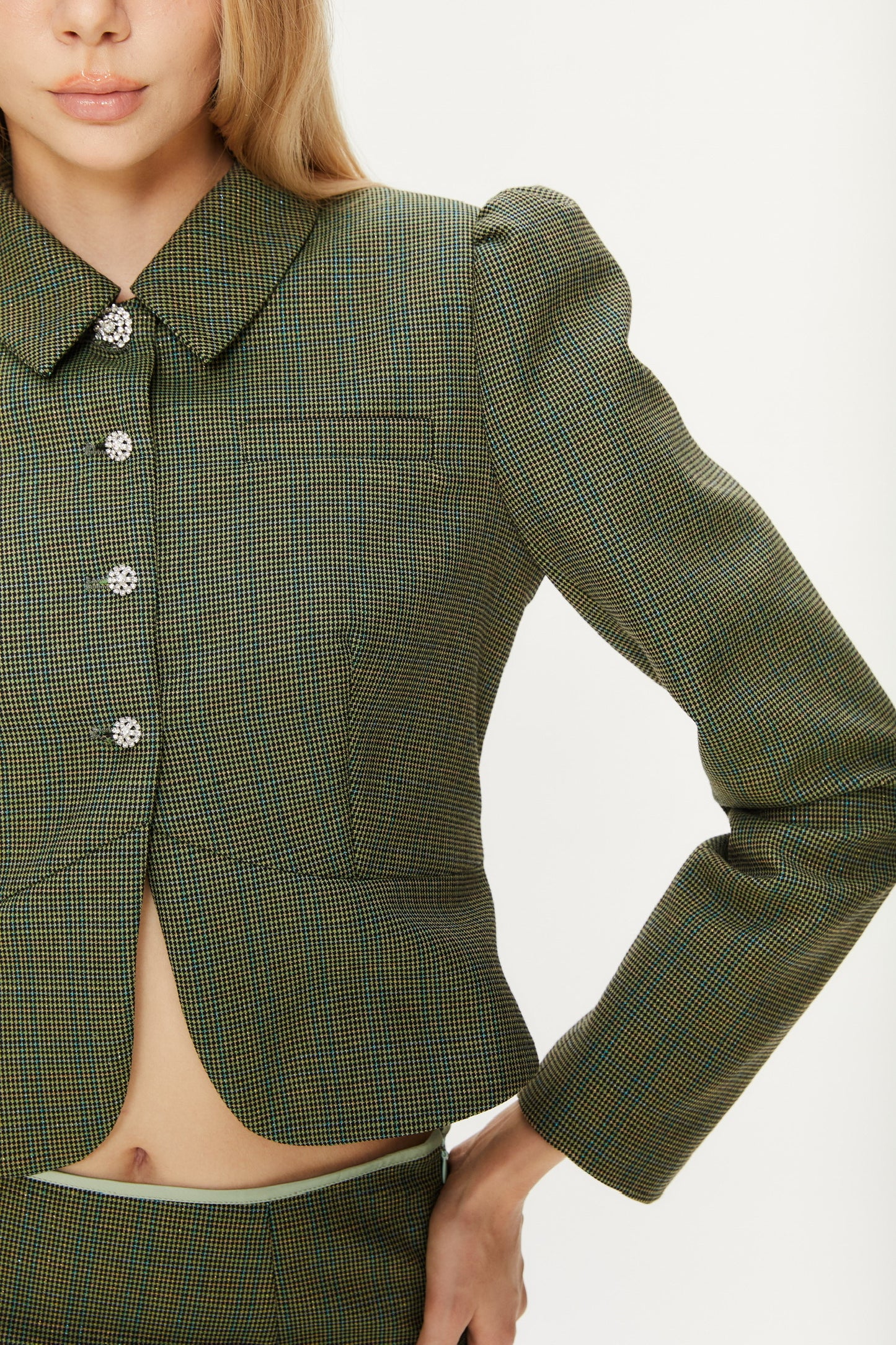 Norma Short Blazer in Green