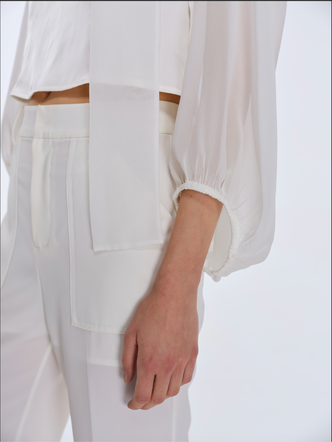 Isola Sheer Top-White