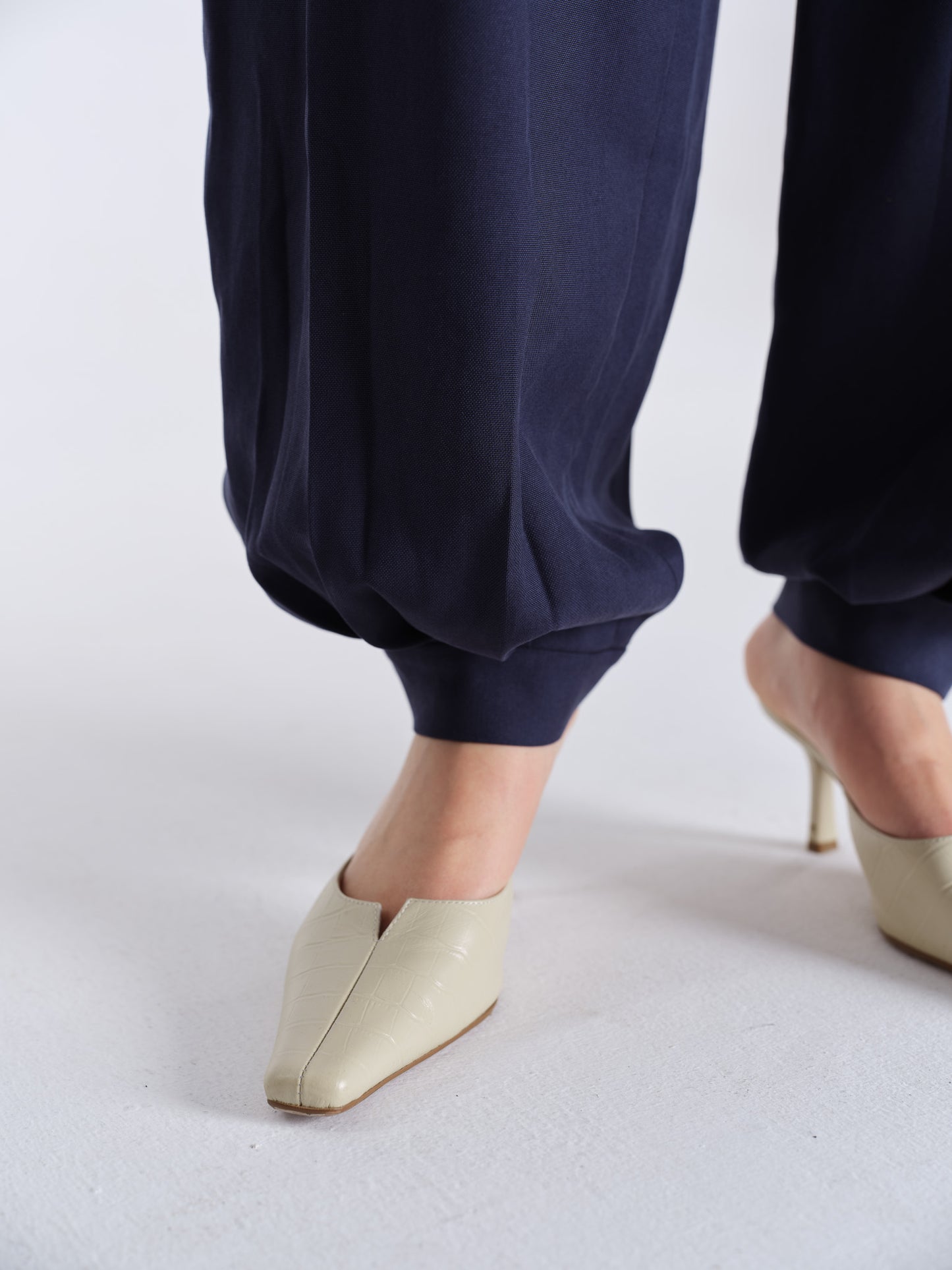 Milo Draped Trousers-Navy