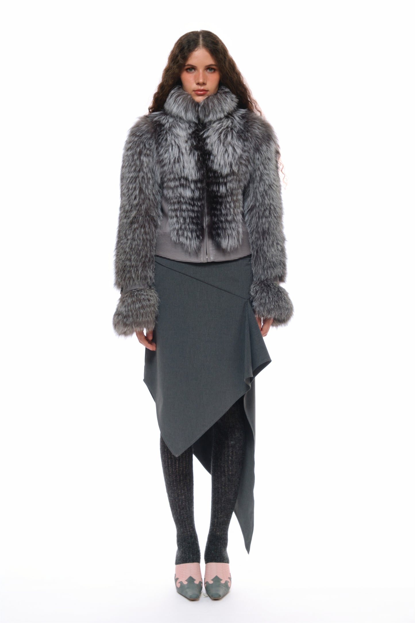 Aspen Stand Collar Fur Coat