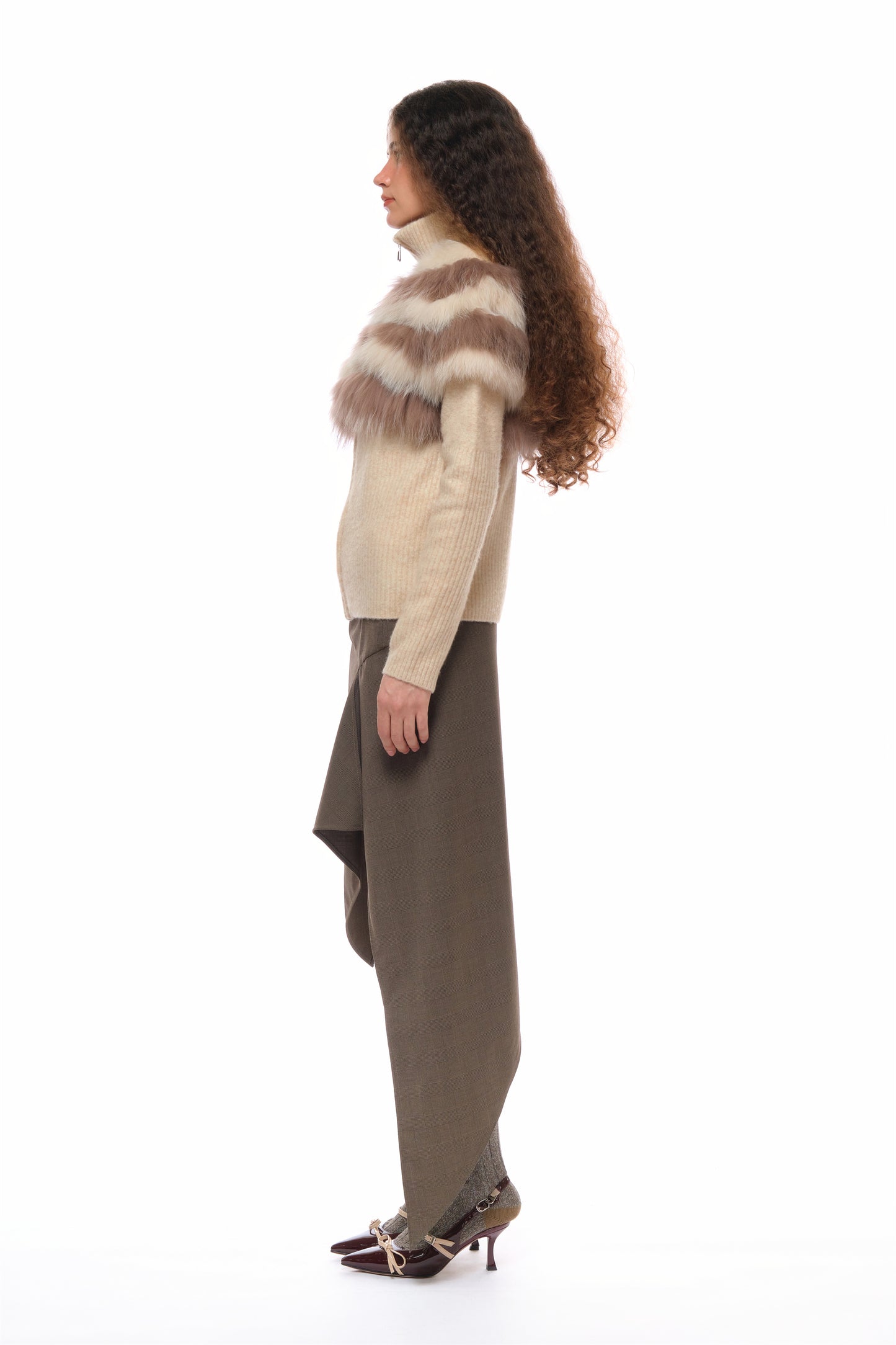 Gillian Knit Cardigan in Brown