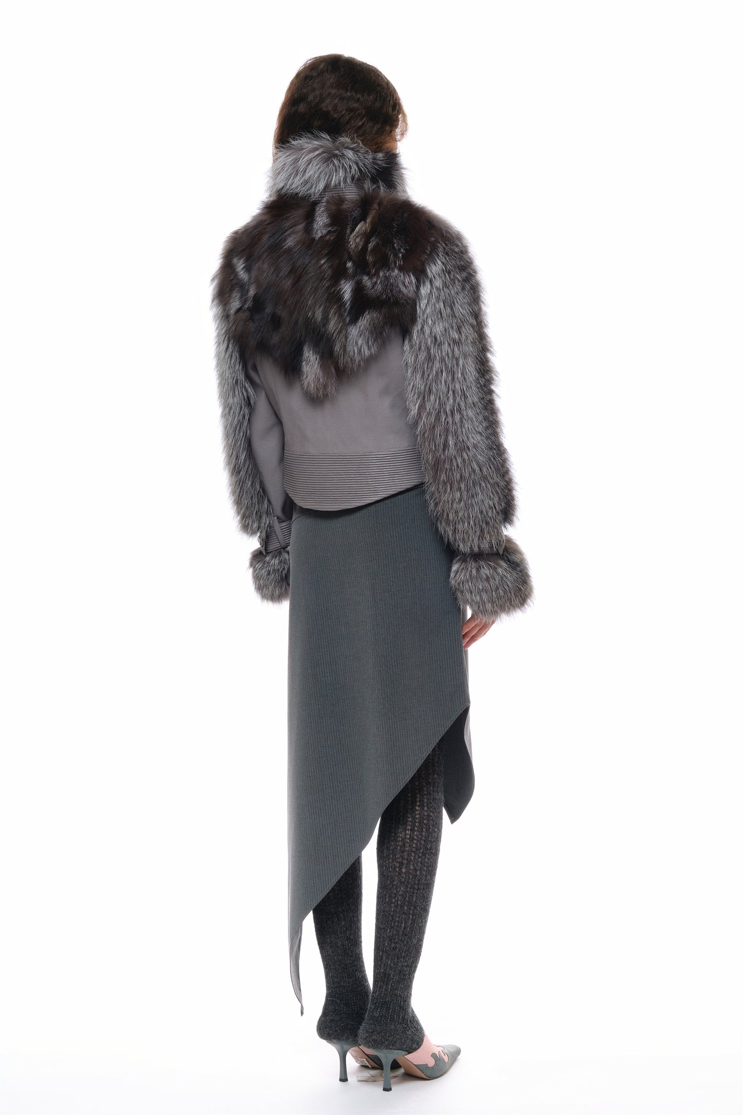 Aspen Stand Collar Fur Coat