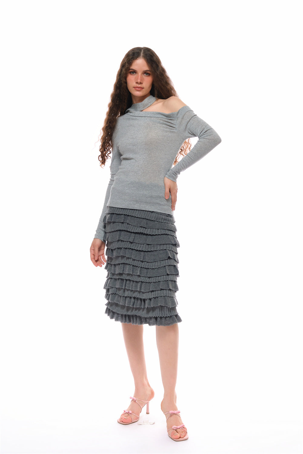 Zee Knit Top in Gray