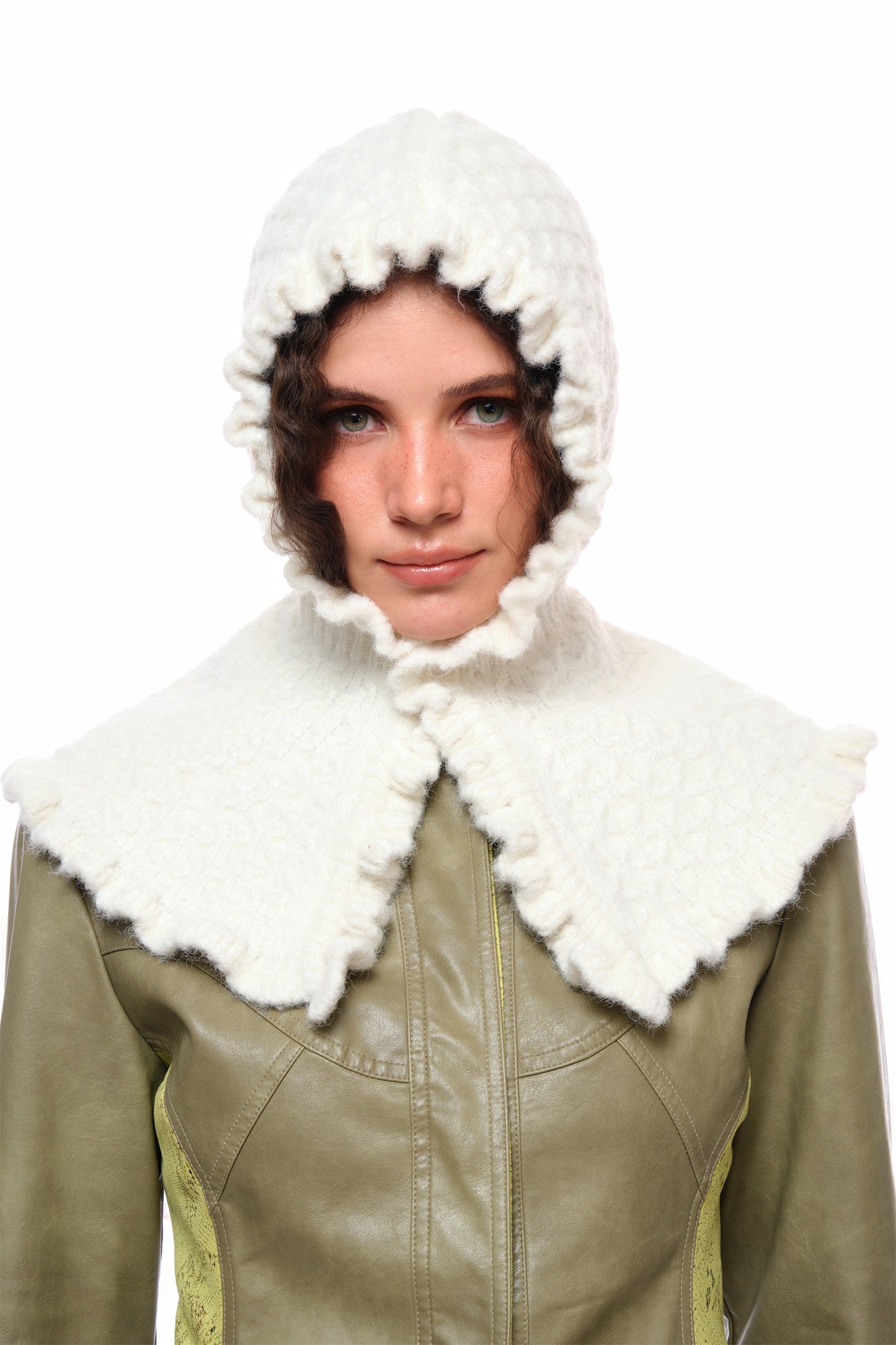 Sage Balaclava Hat in White