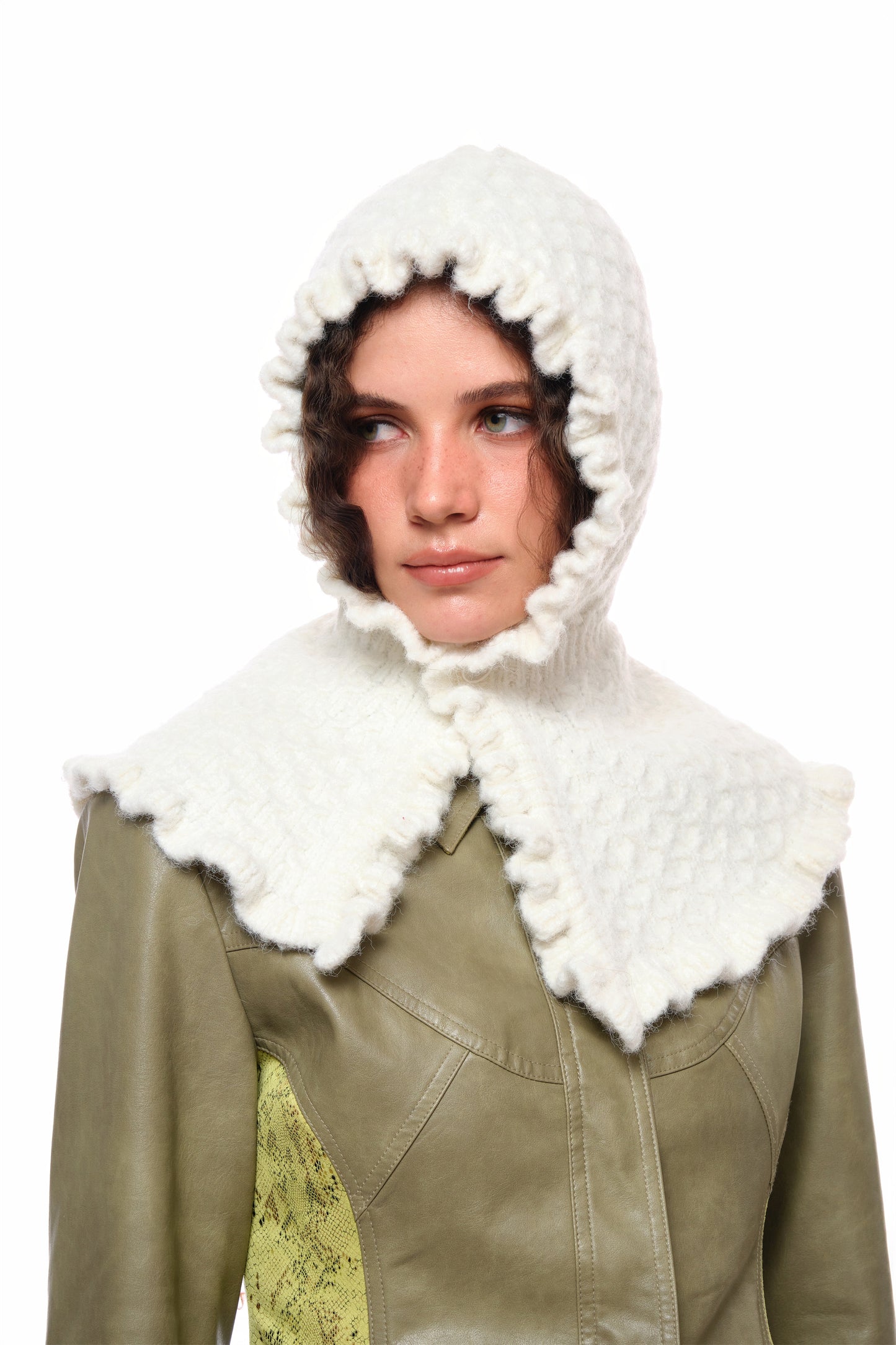 Sage Balaclava Hat in White