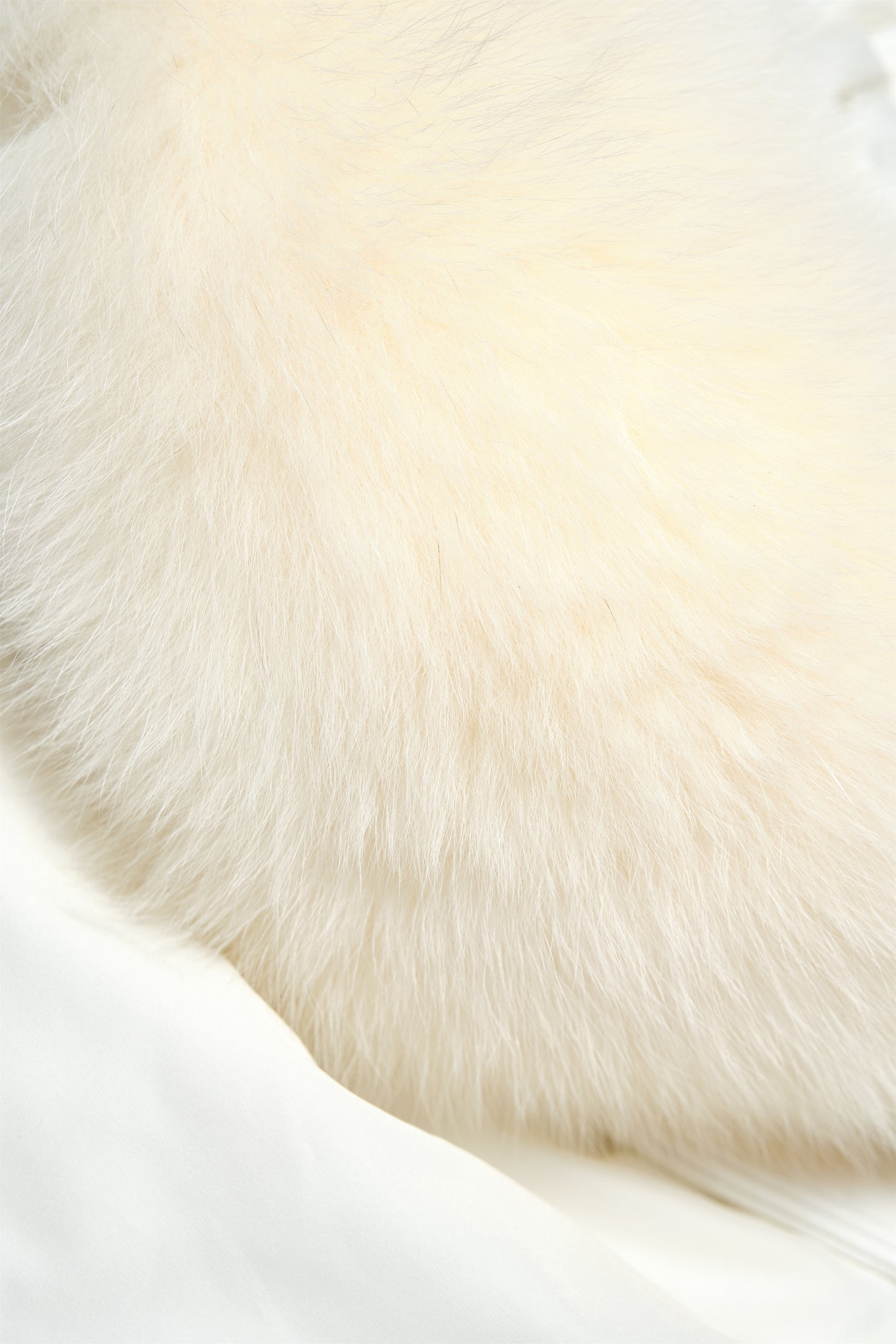 Erica Fox Fur-Trimmed Cotton Jacket in White