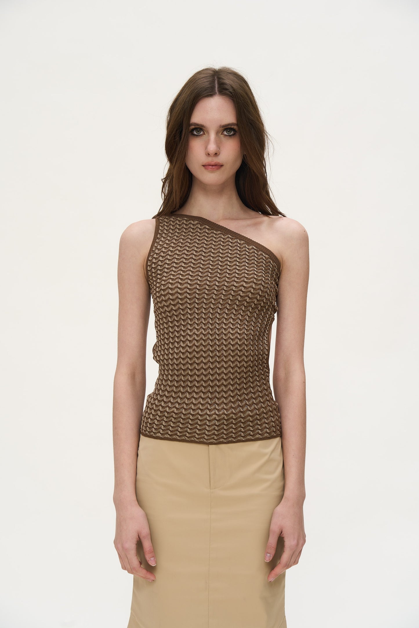 Junie Backless Knit Top in Toffee