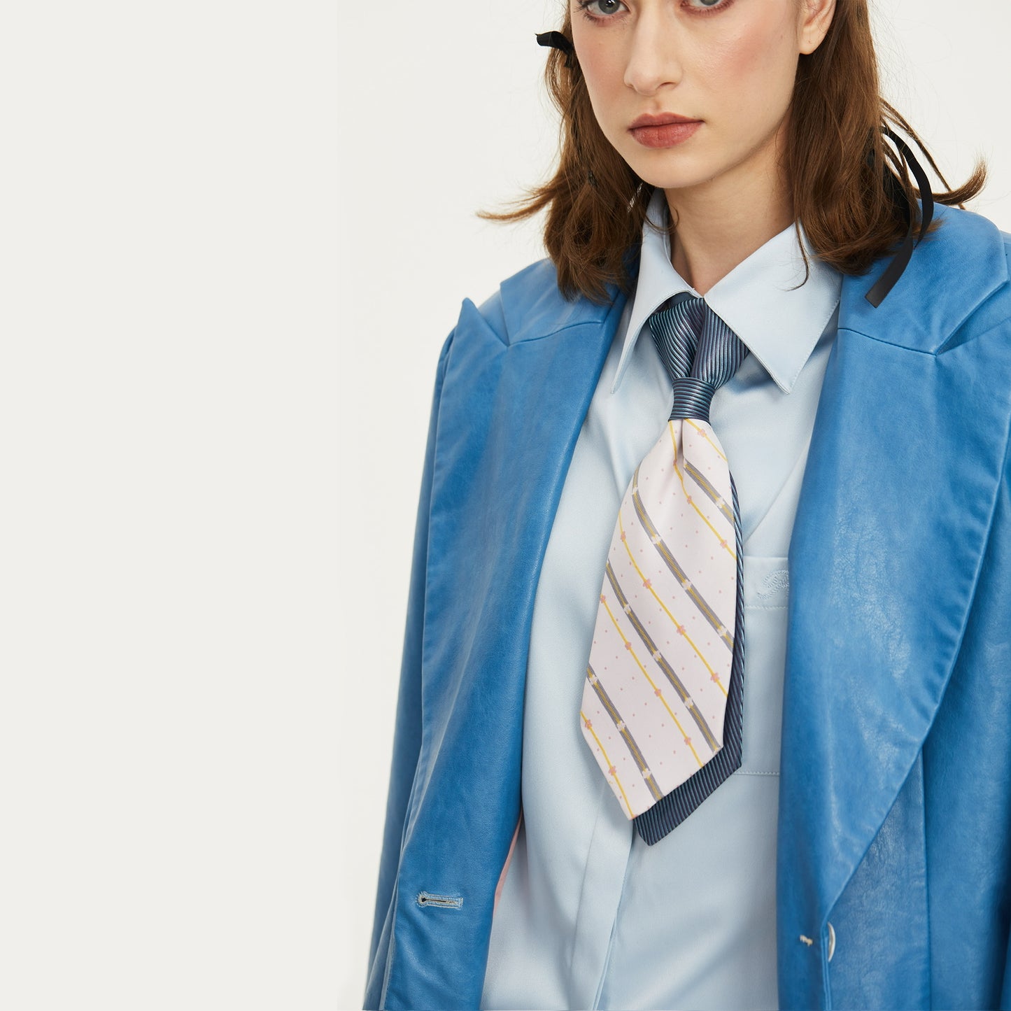 Bianca Lether Suit in Blue