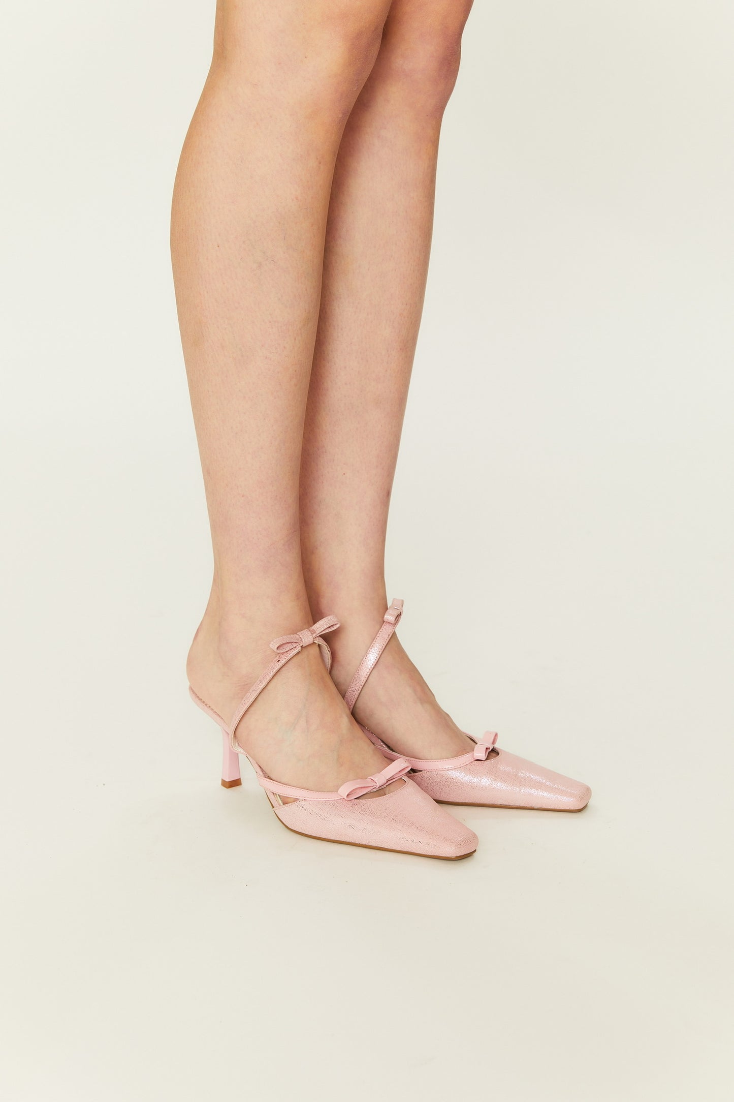 Natalie Bow Heels in Pink
