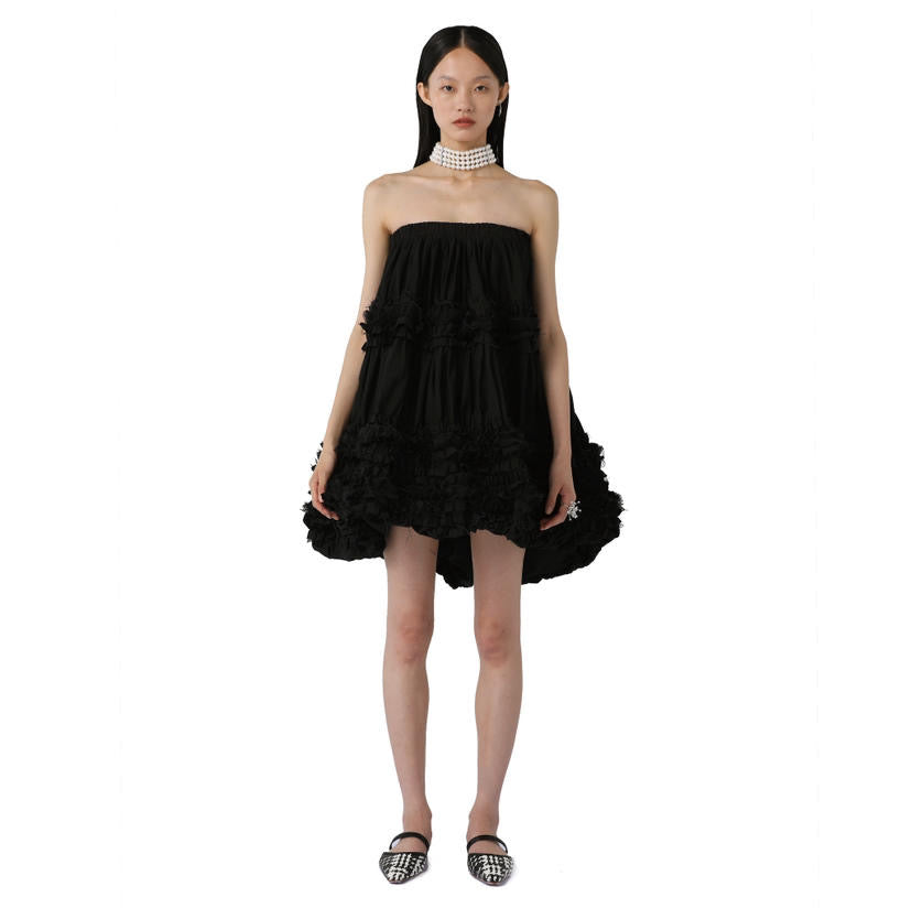 Ruth Pleated Fluffy in Black