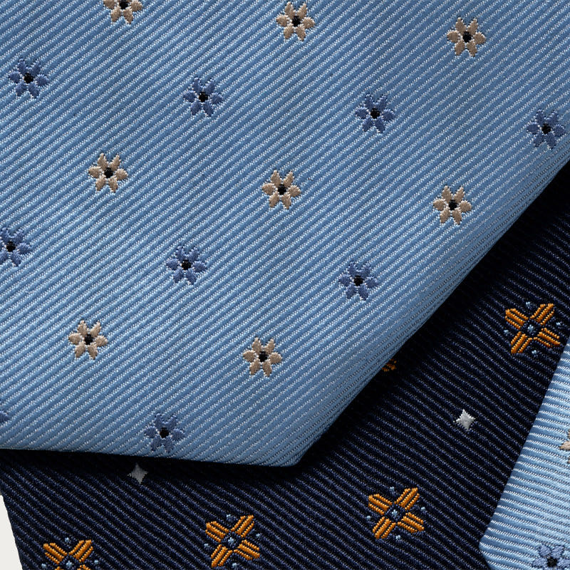Tata Vintage Ties in Mandarin Blue