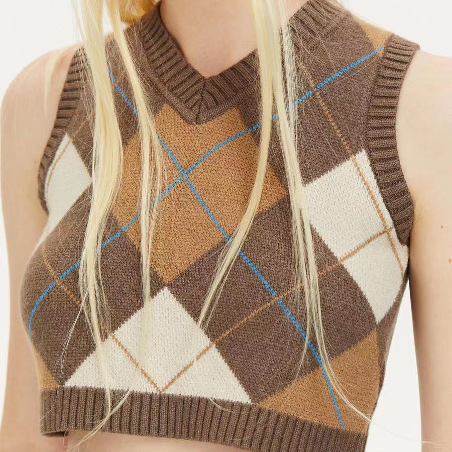 Jolie knitted Vest in Brown
