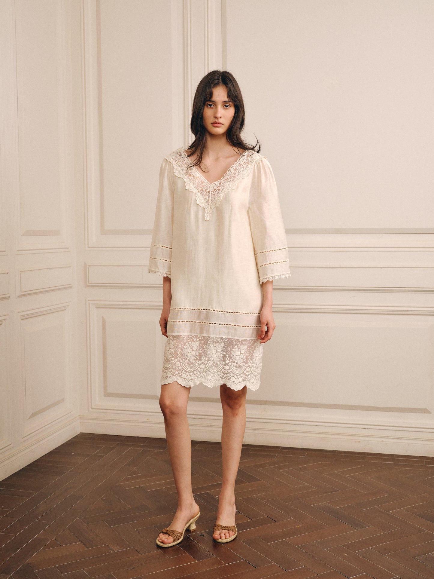 Alma Lace Cotton Blouse