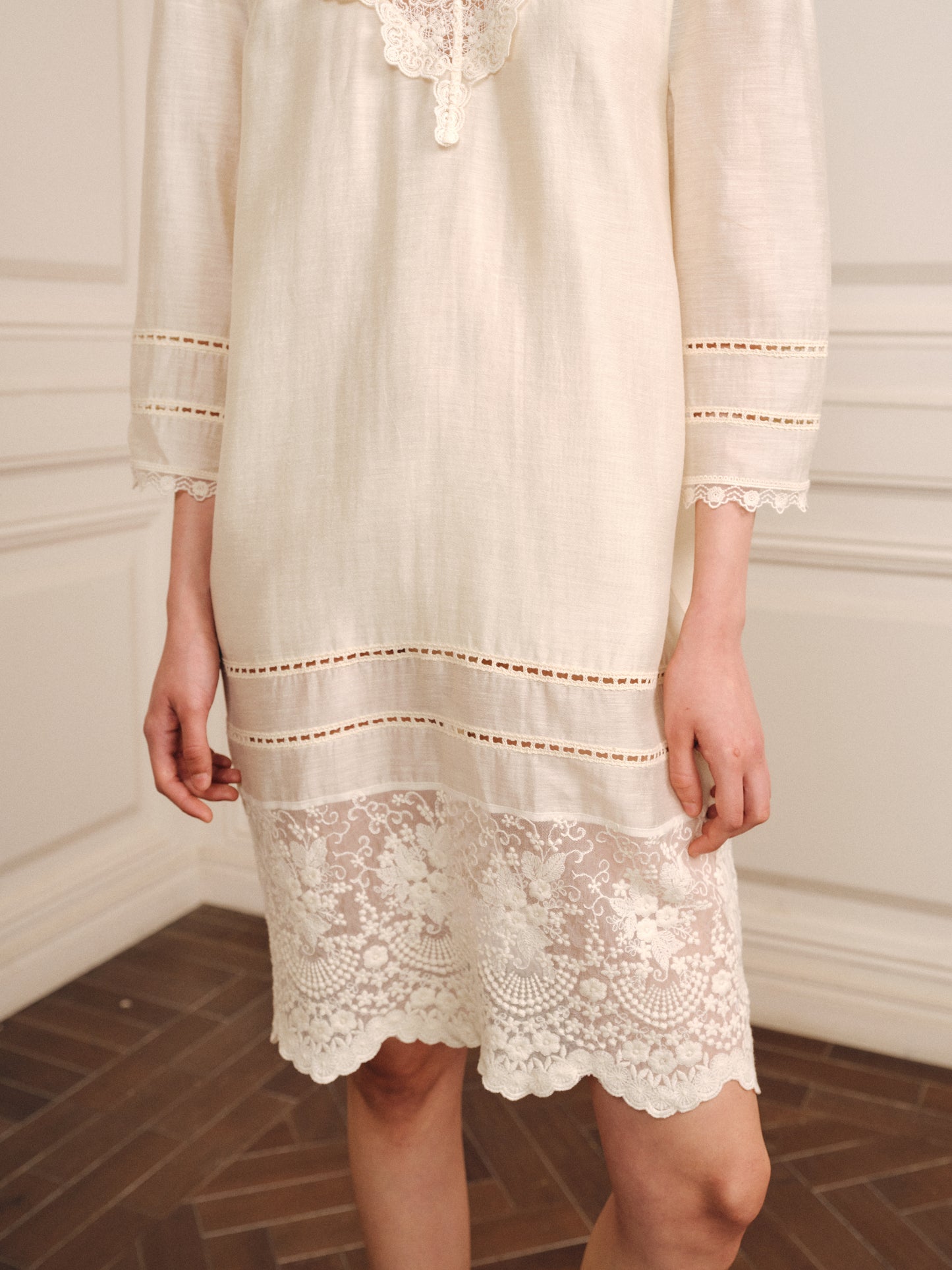 Alma Lace Cotton Blouse