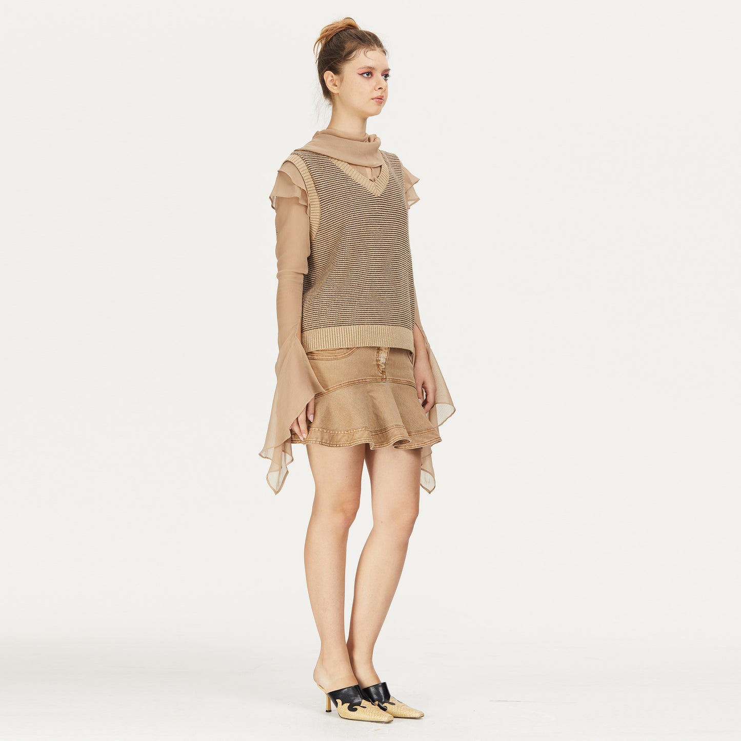 EMMA Mini Skirt in Brown