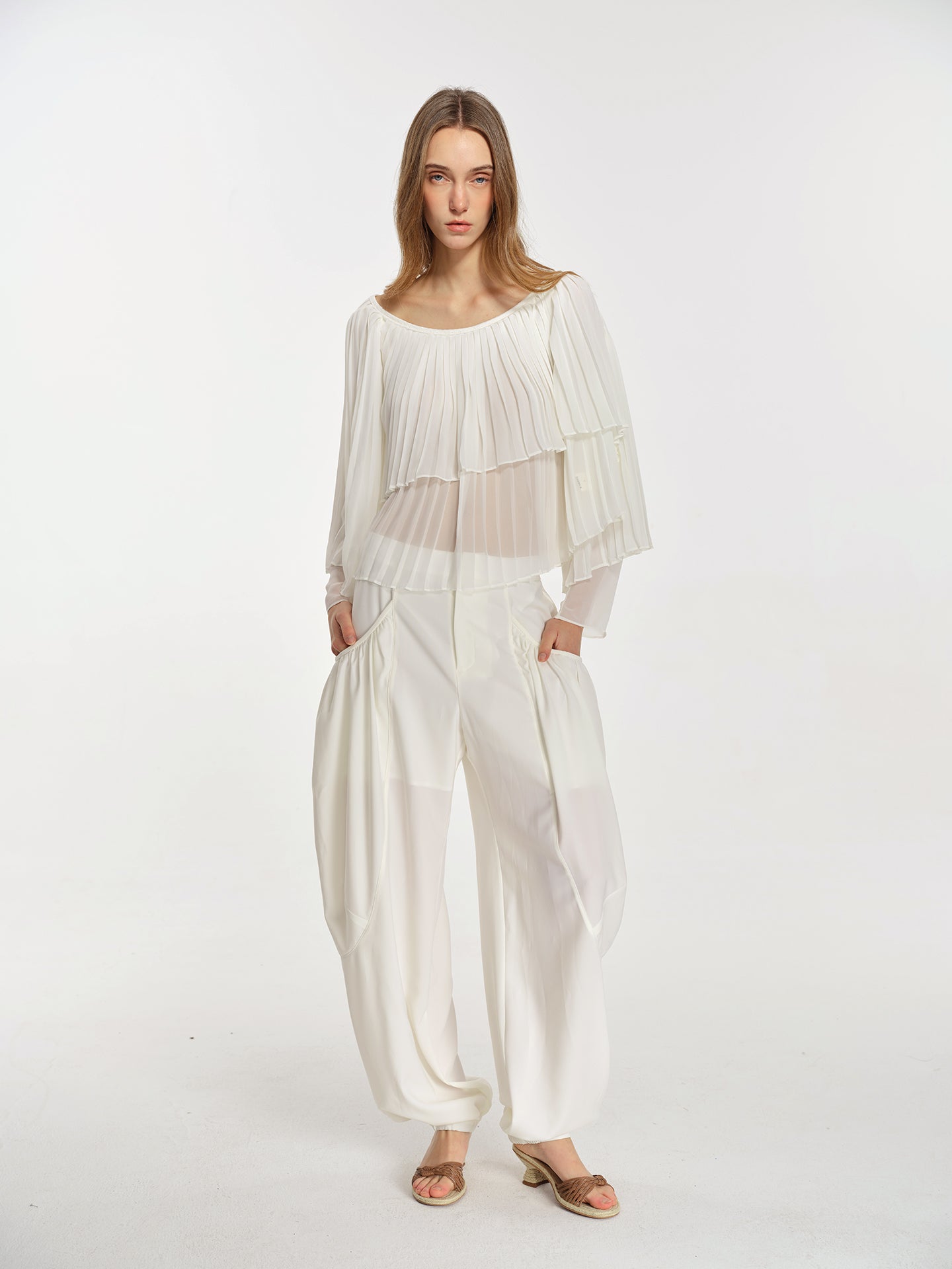 Eve Pleated Cape Top