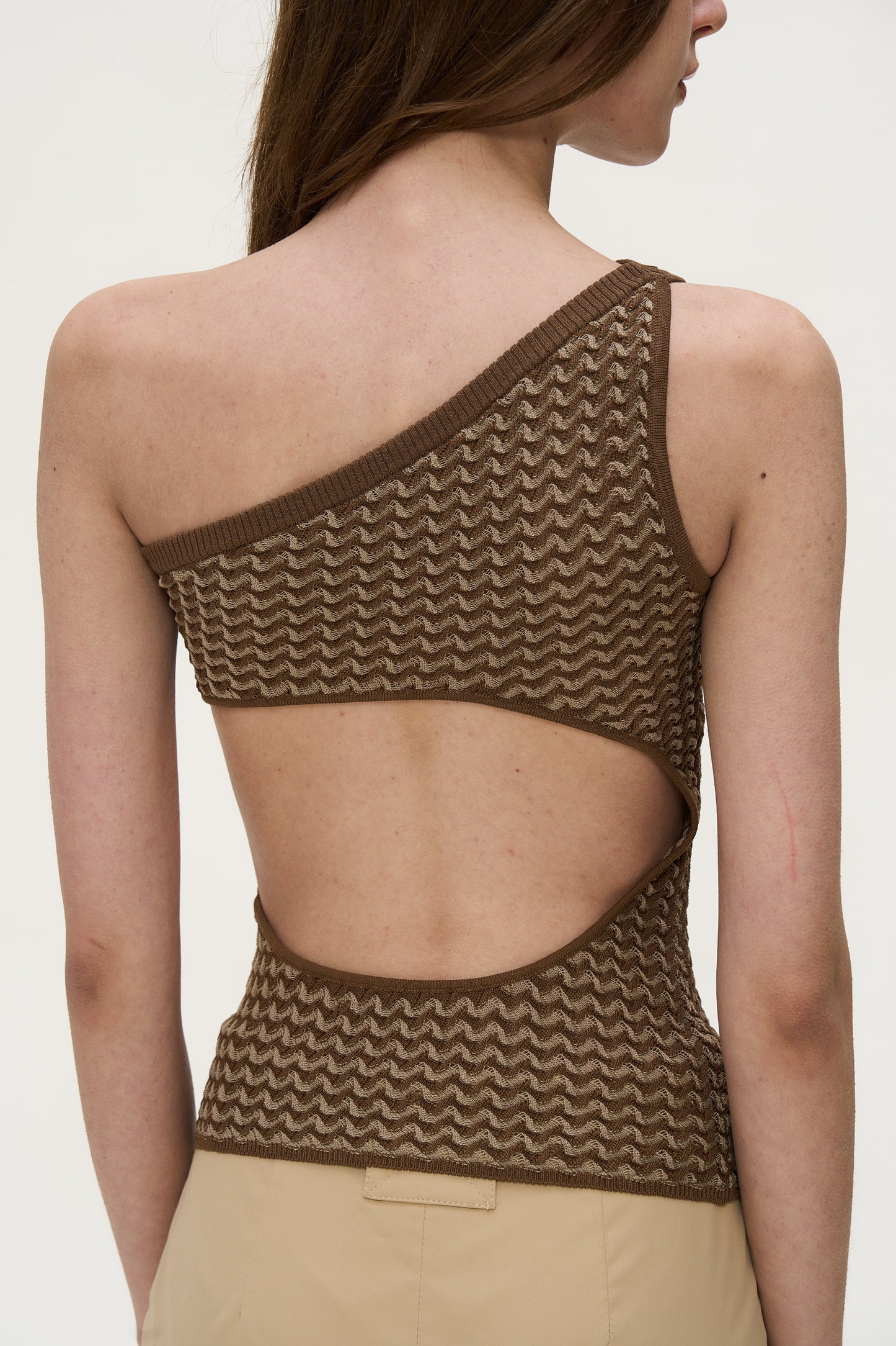 Junie Backless Knit Top in Toffee