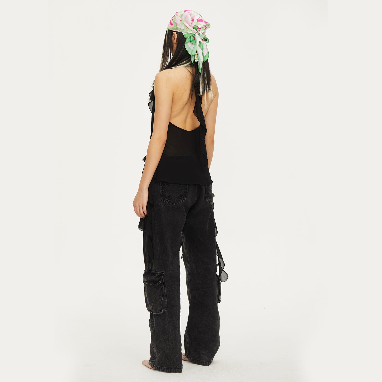 Edith Low-rise Pants in Black