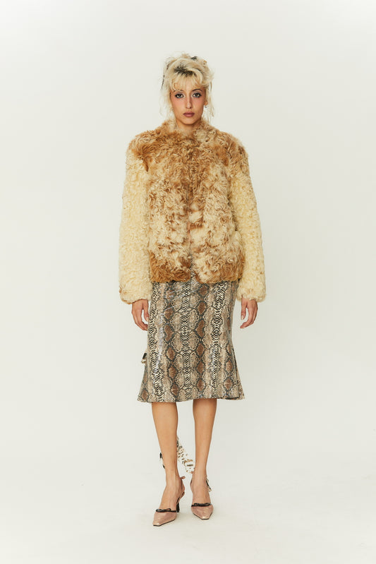 Susie Spain Tigrado Lamb Fur coat