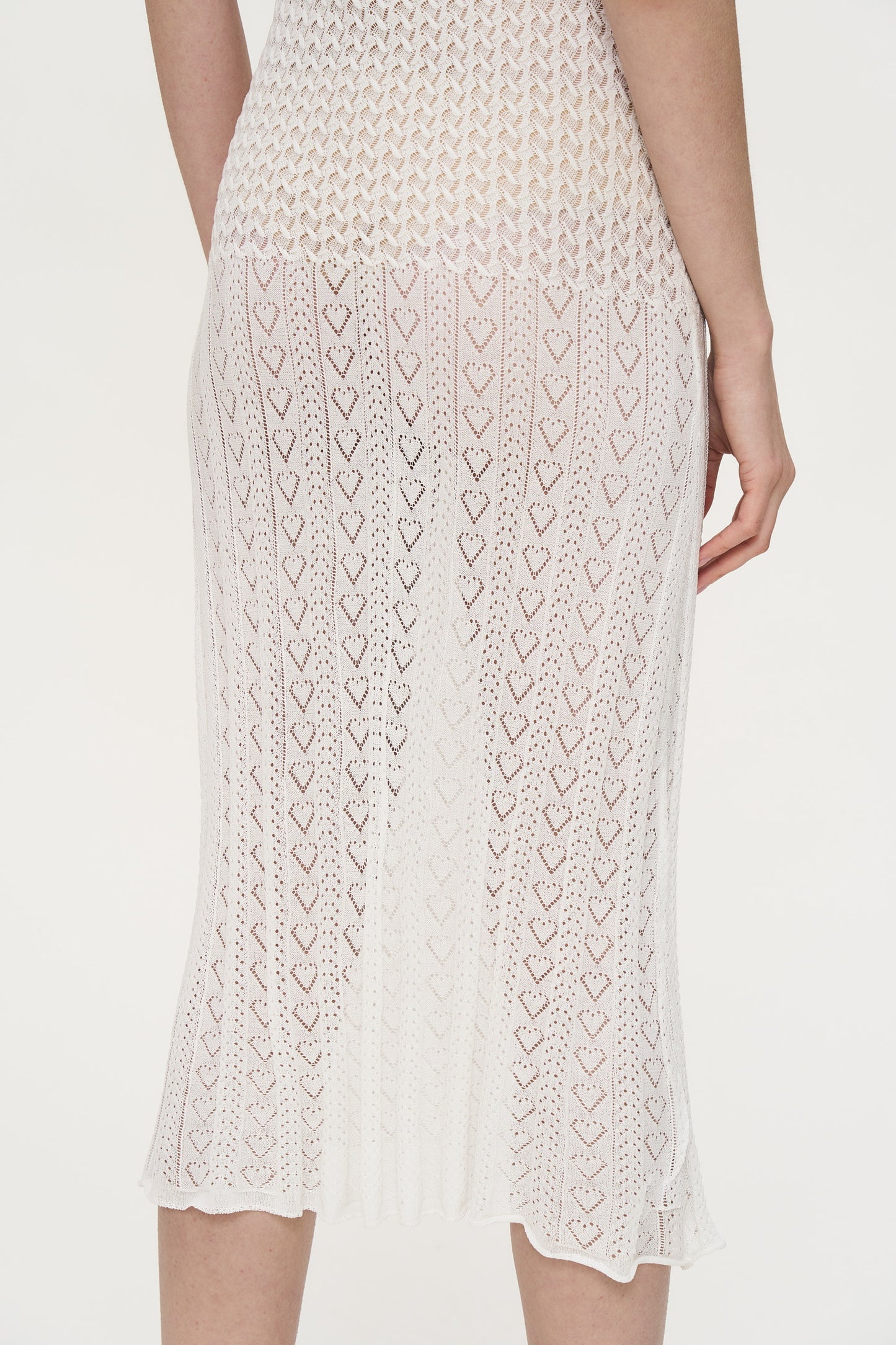 Bella Cropped Knit Dress in White
