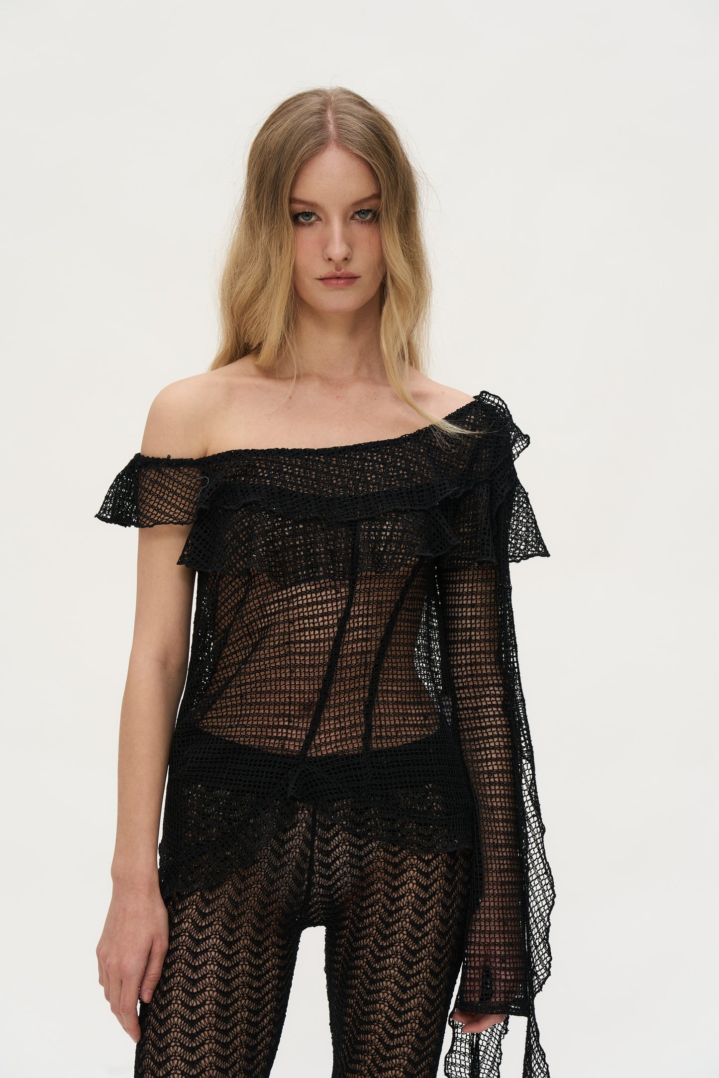 Alight Crochet Top in Black