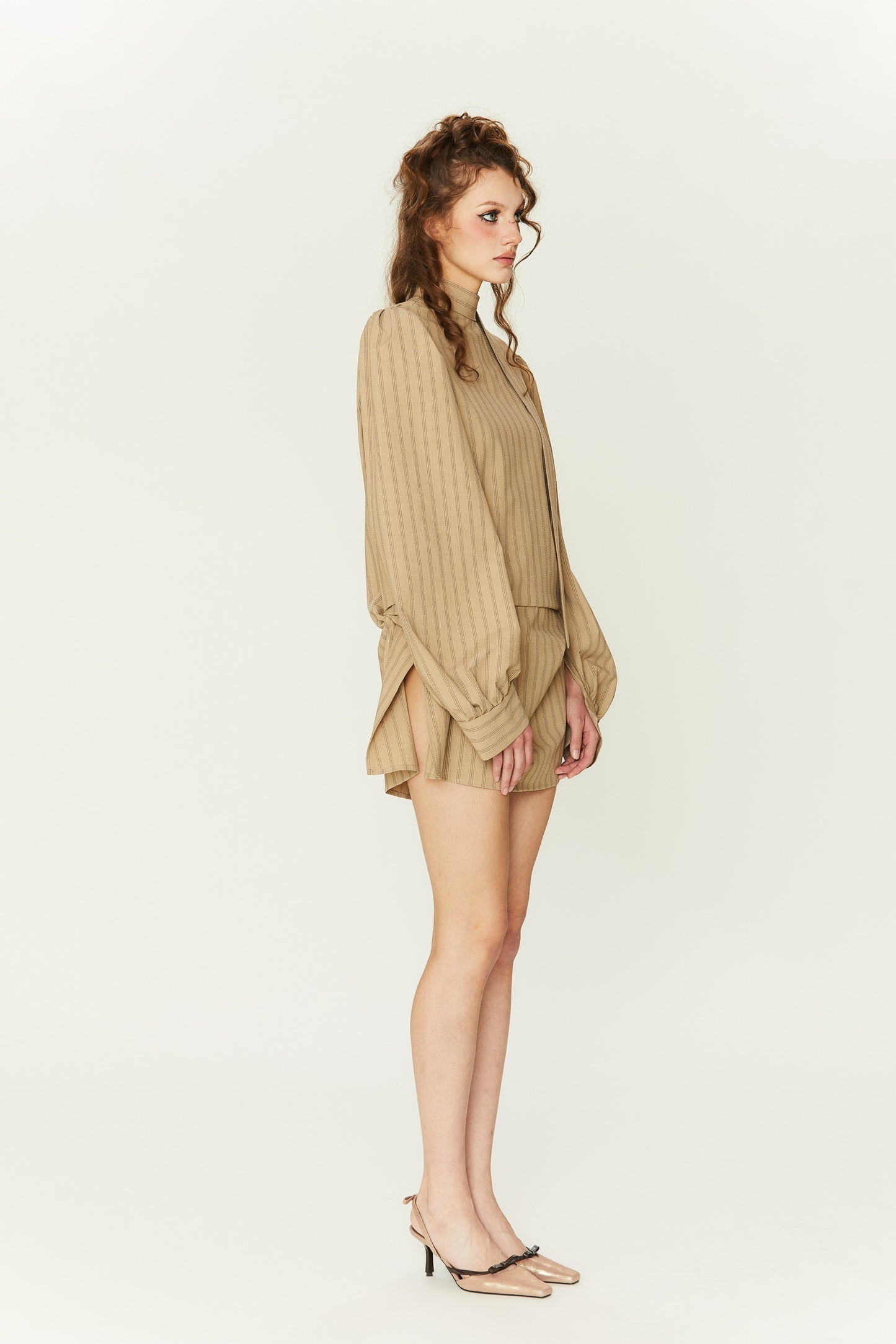 Flo Shirt Dress in Toffee
