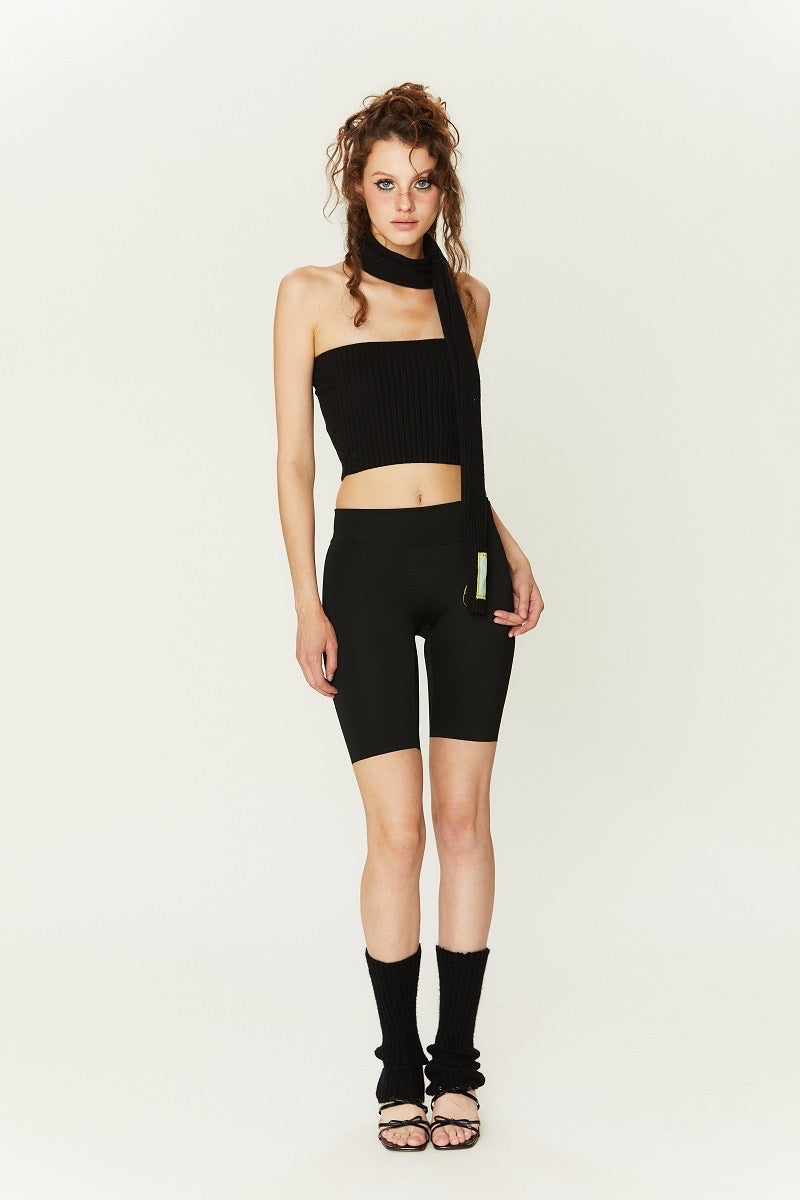Zoe High-rise Tight Yoga Shorts 5'' in Black