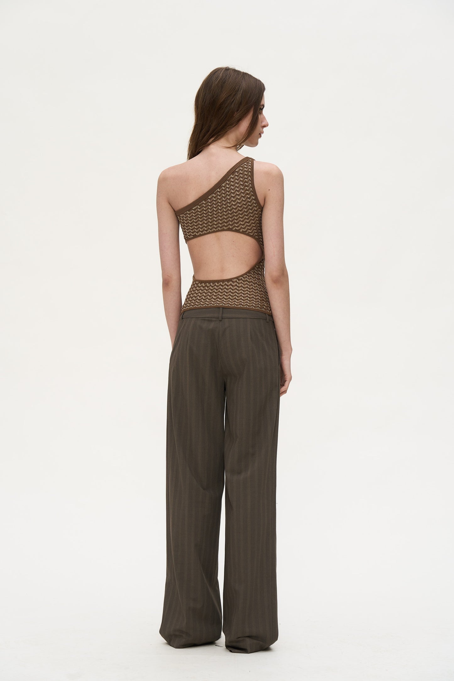 Junie Backless Knit Top in Toffee