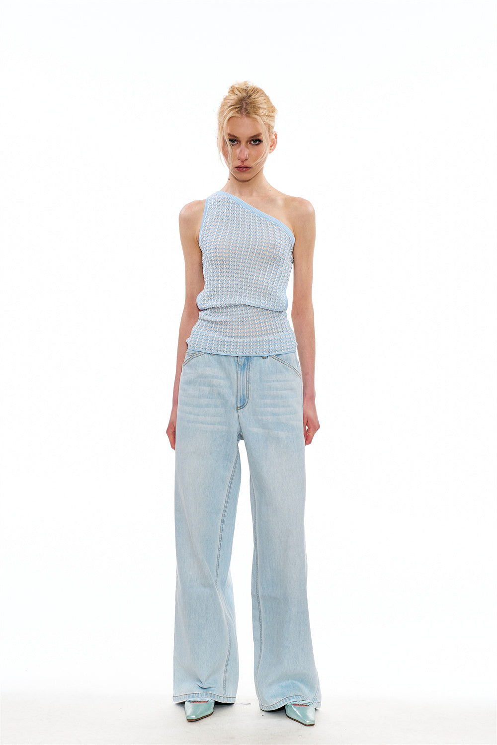 Alyssa Wide-Leg Denim Pants