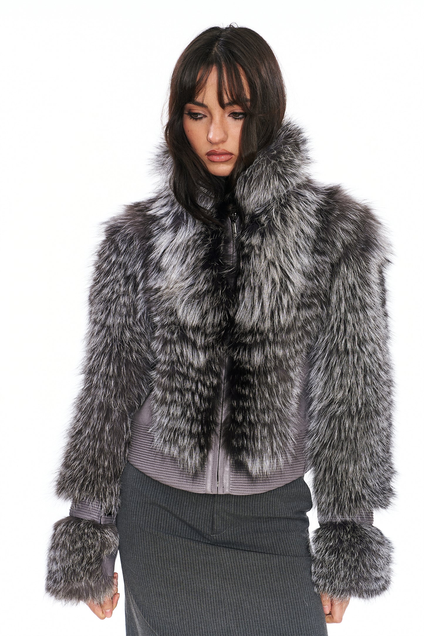 Aspen Stand Collar Fur Coat