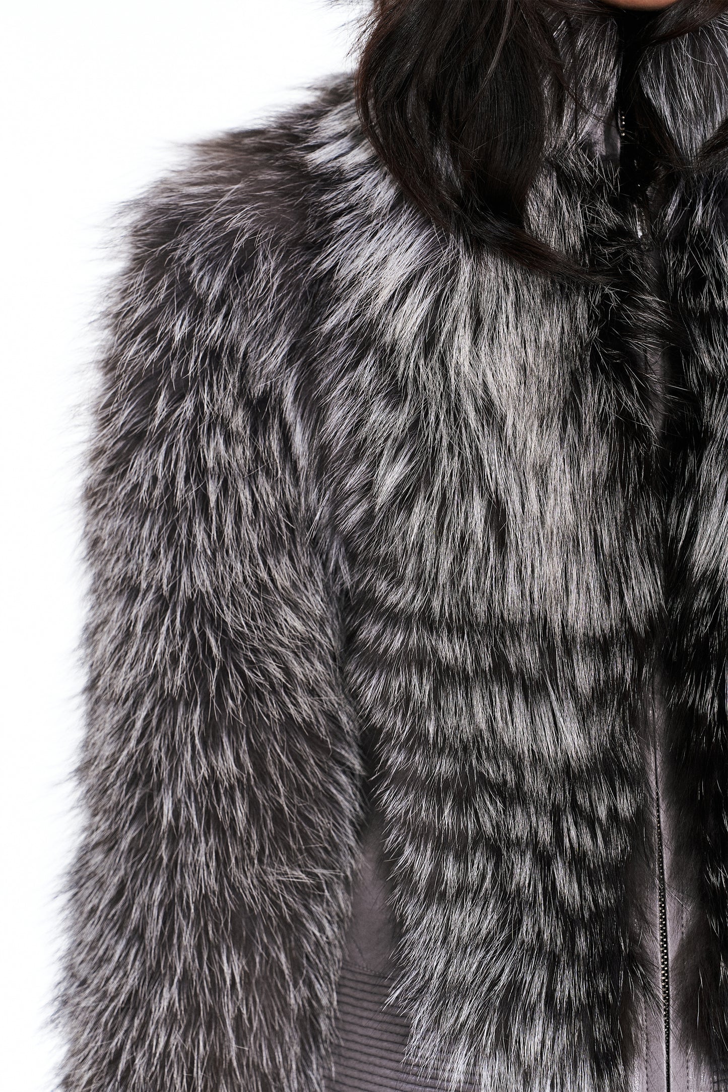 Aspen Stand Collar Fur Coat