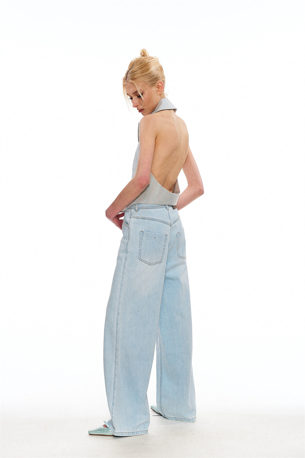 Alyssa Wide-Leg Denim Pants