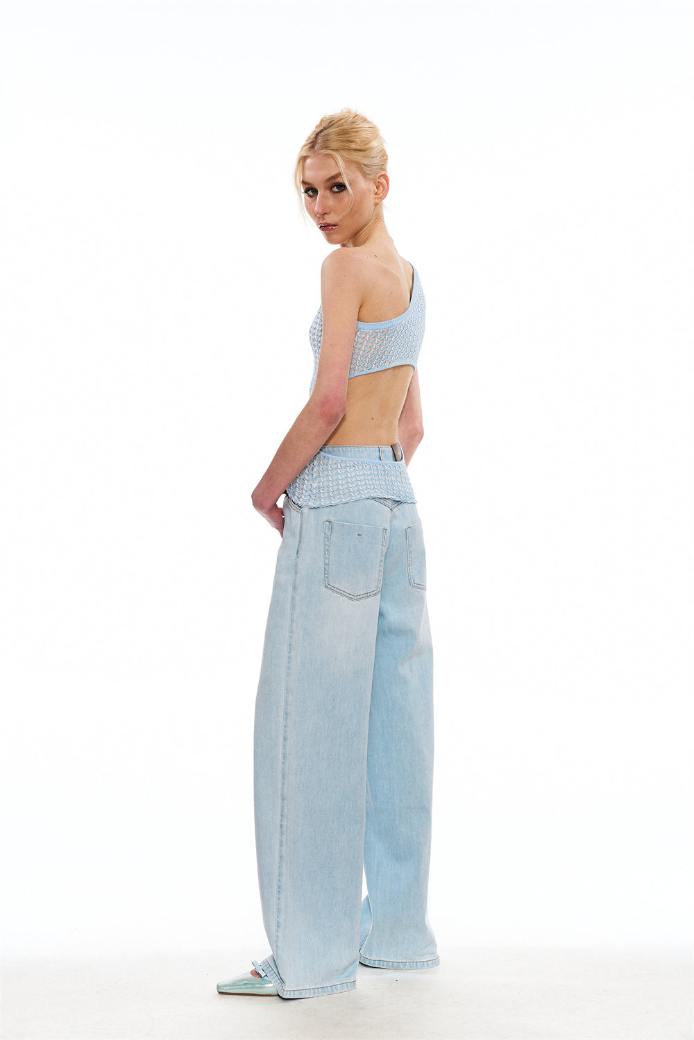 Alyssa Wide-Leg Denim Pants