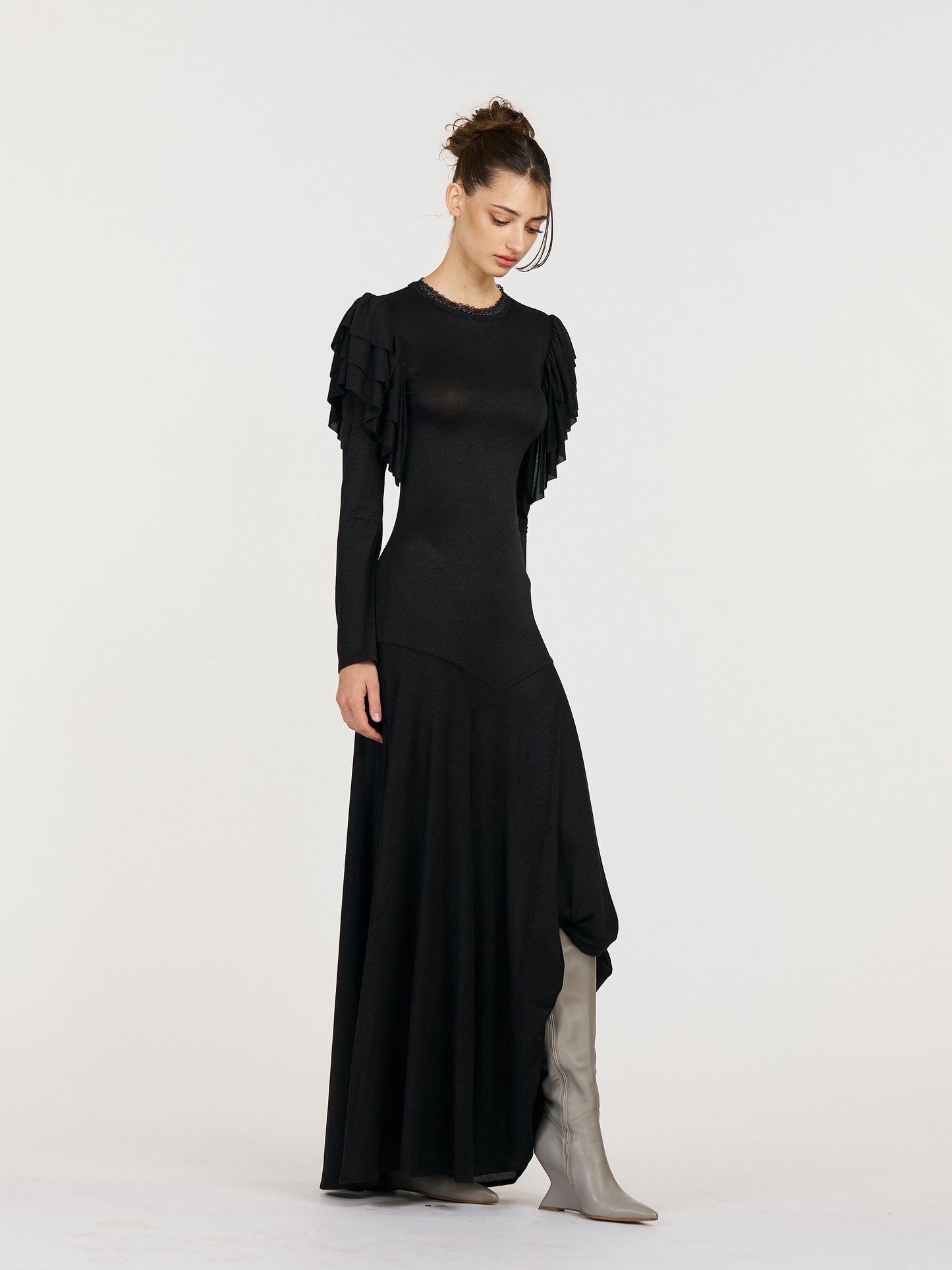 Mido Knit Glitter Long Dress