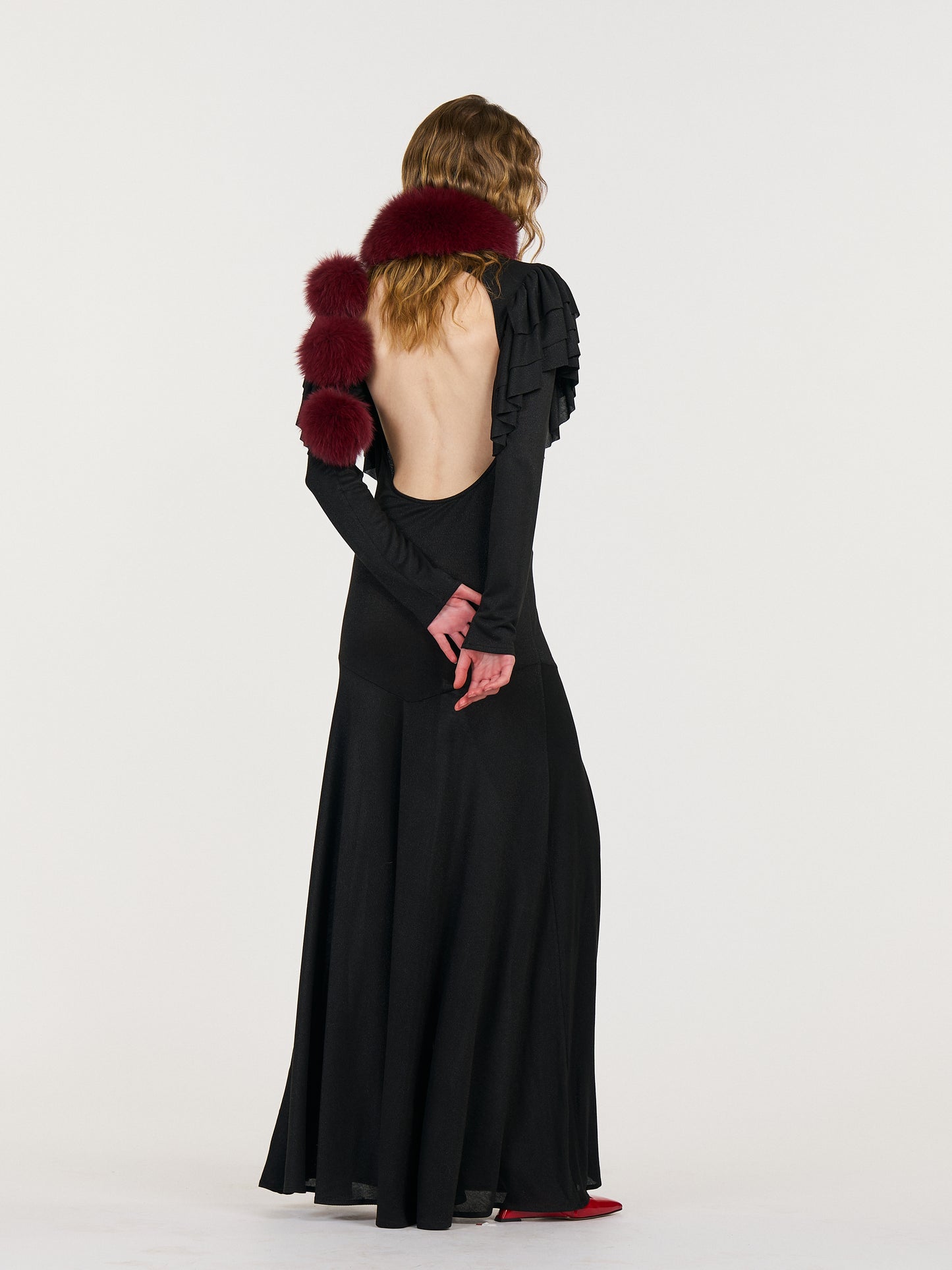 Mido Knit Glitter Long Dress