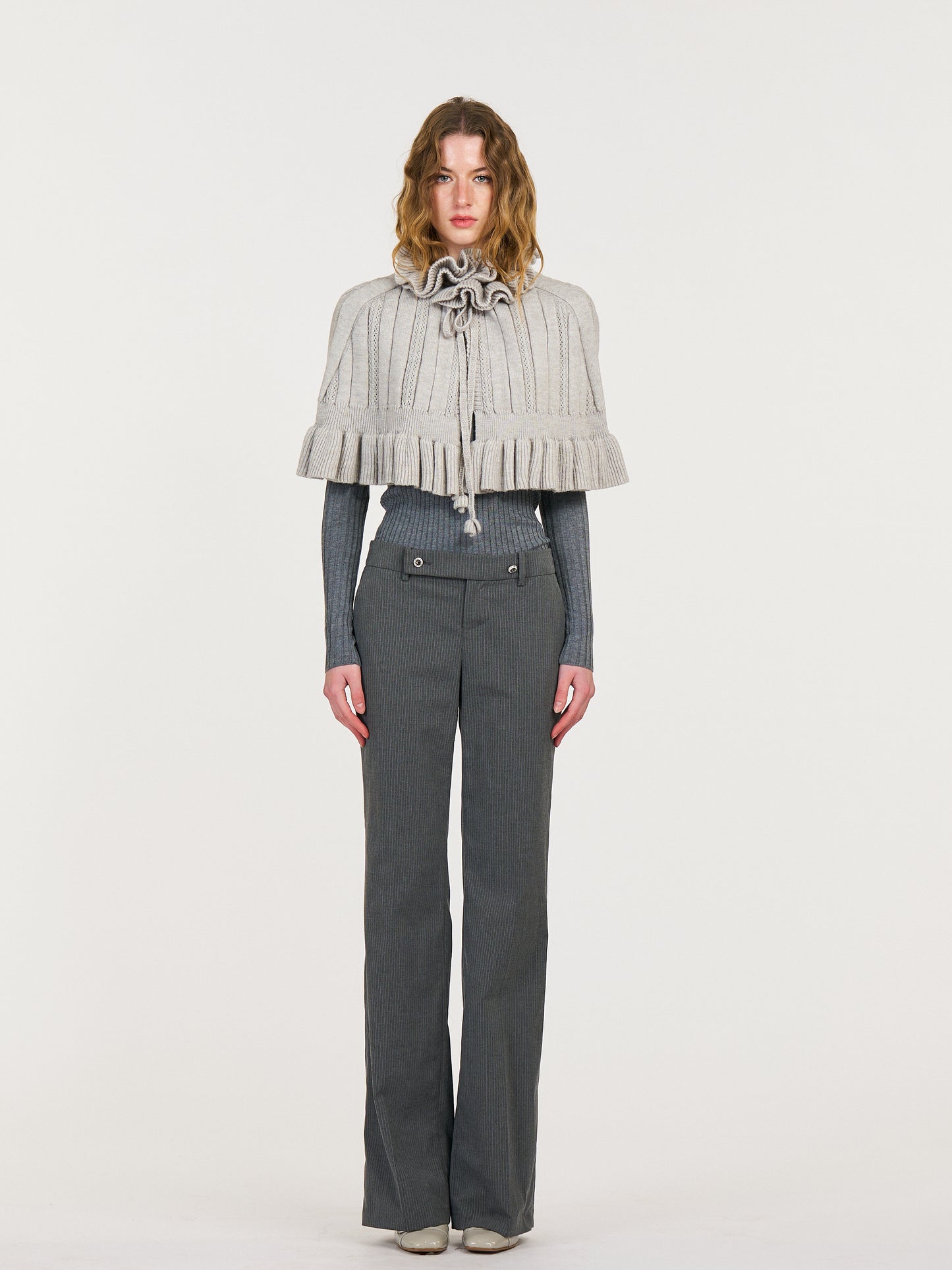 Helen Stripe Straight-Leg Trousers