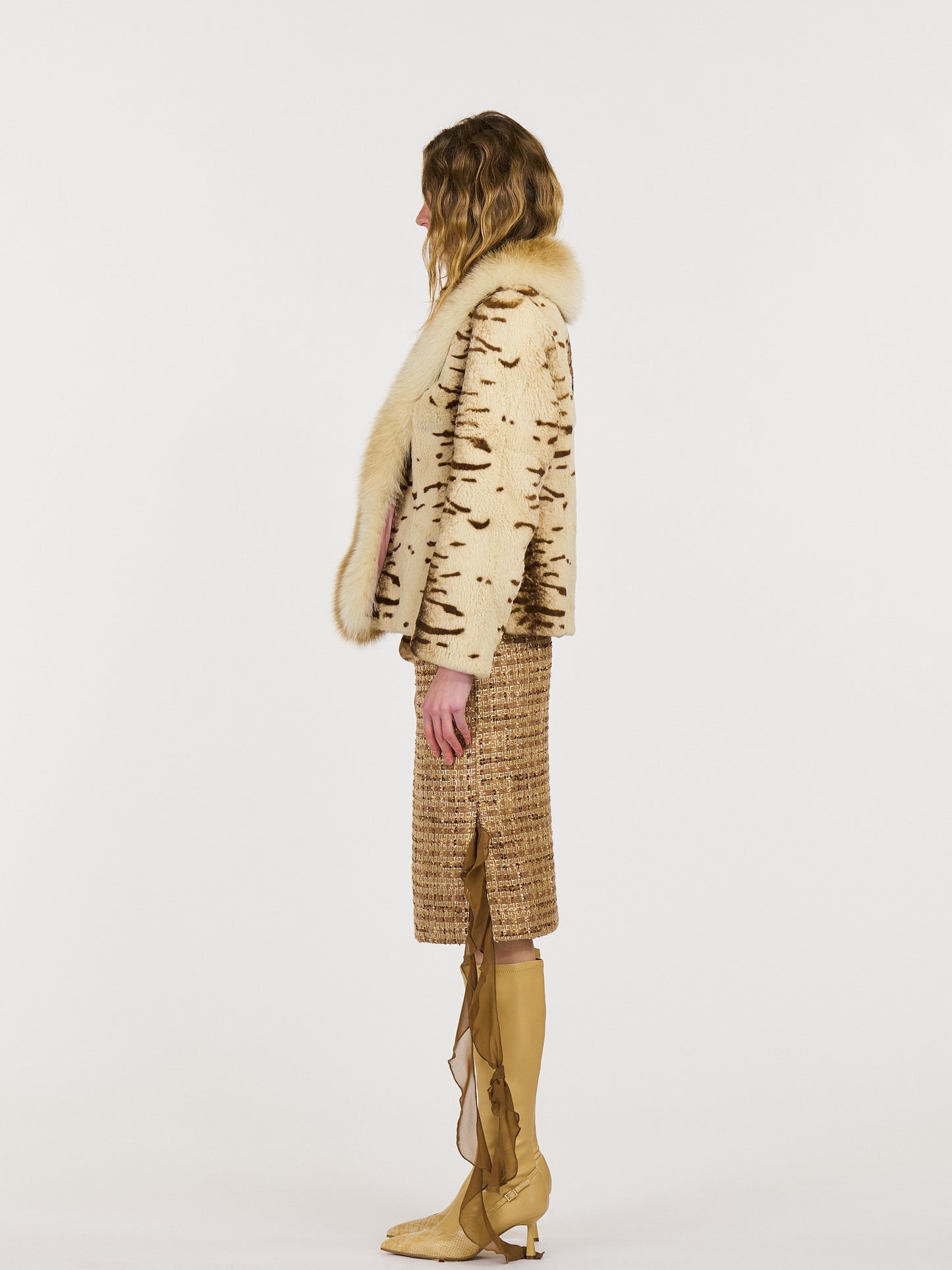 Regina Leopard Print  Fur Coat