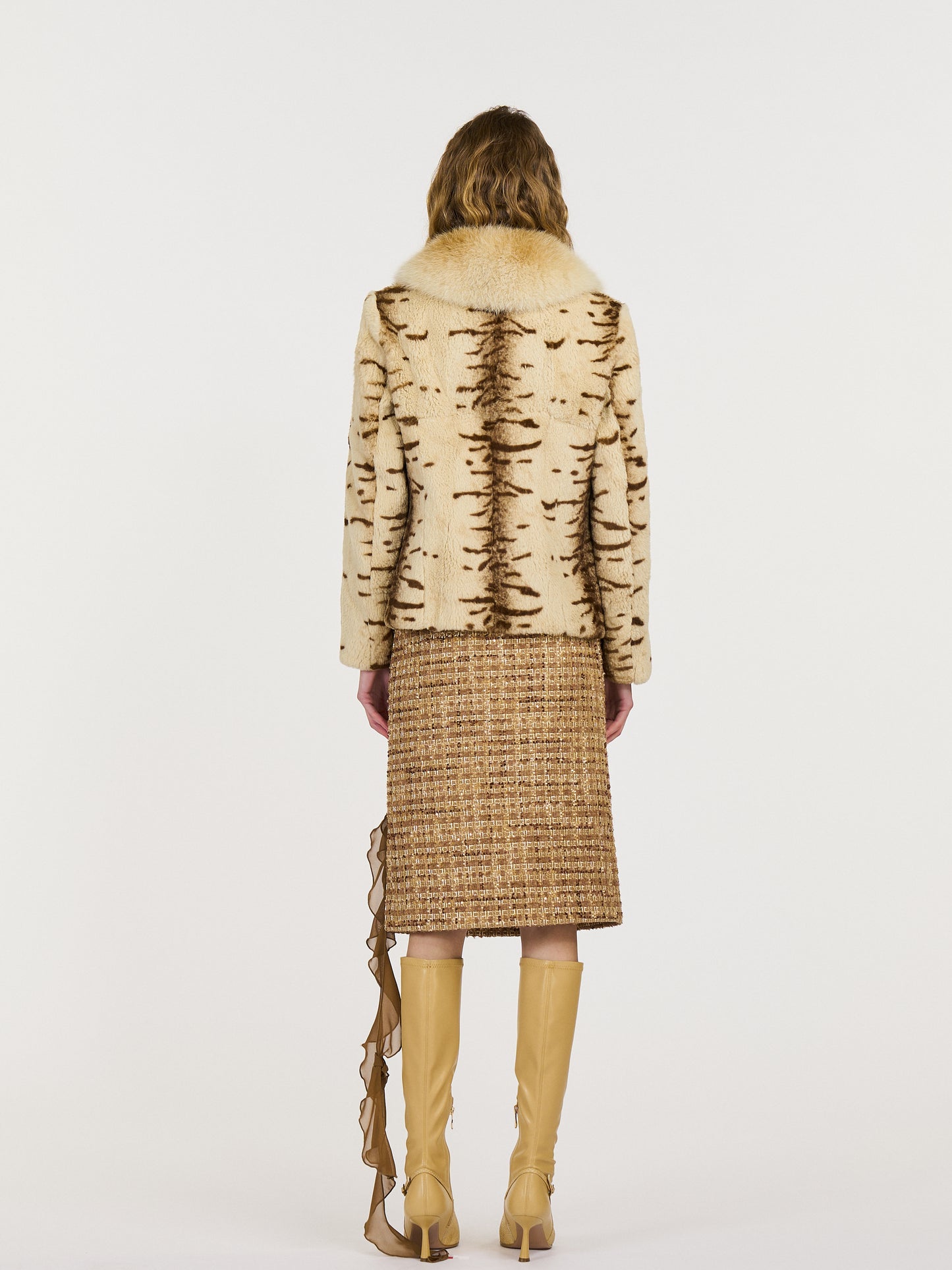 Regina Leopard Print  Fur Coat