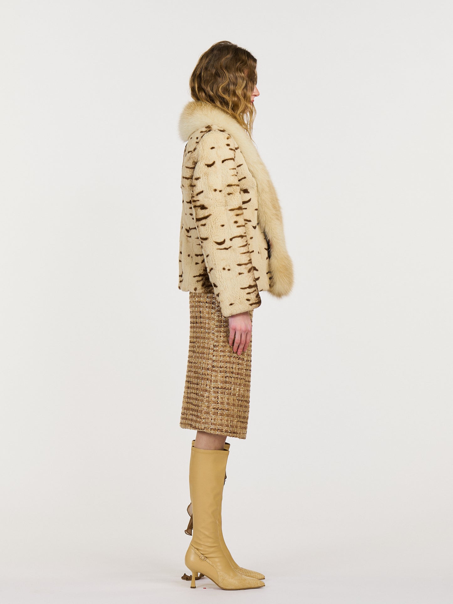 Regina Leopard Print  Fur Coat