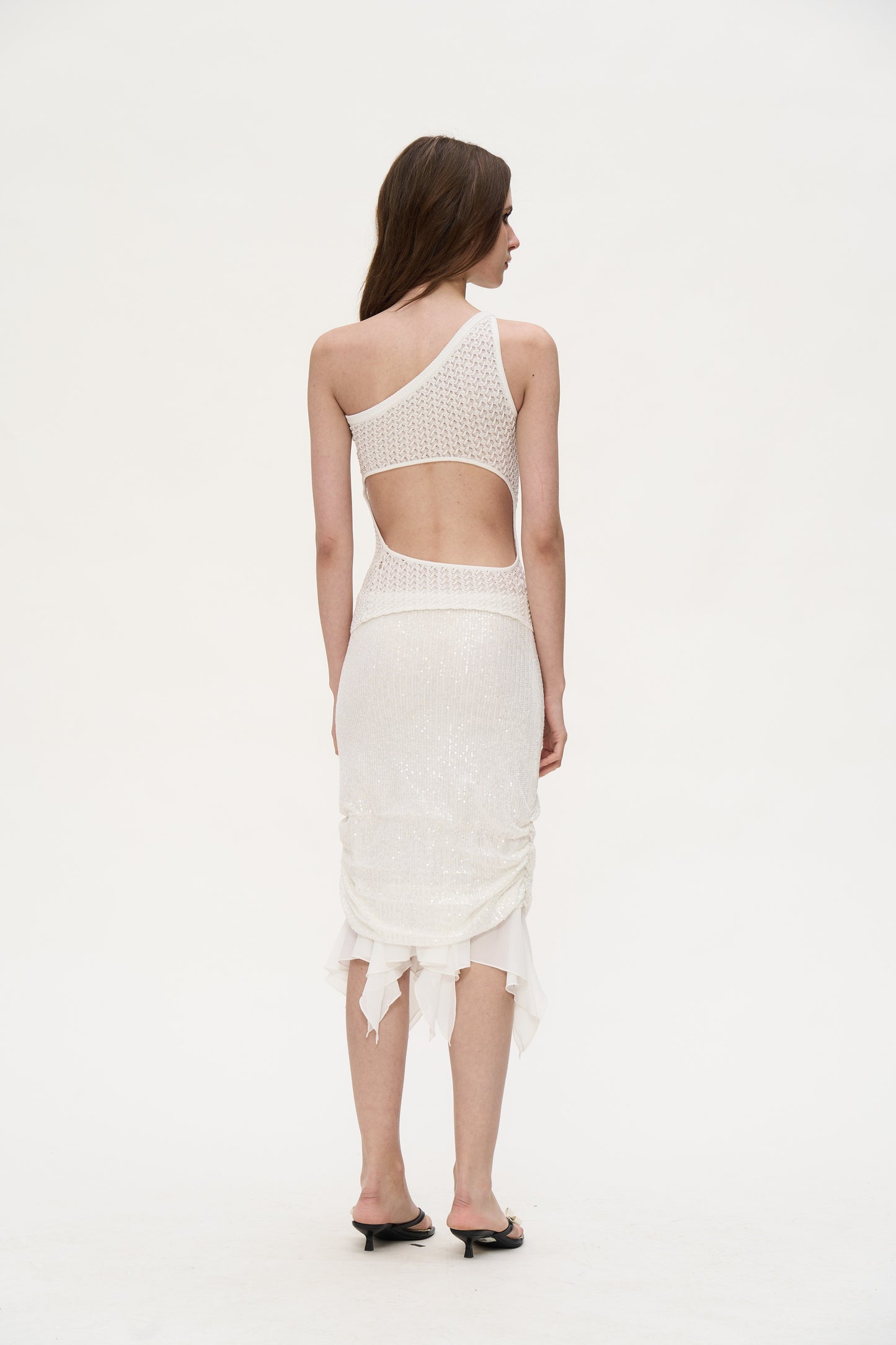 Junie Backless Knit Top in White