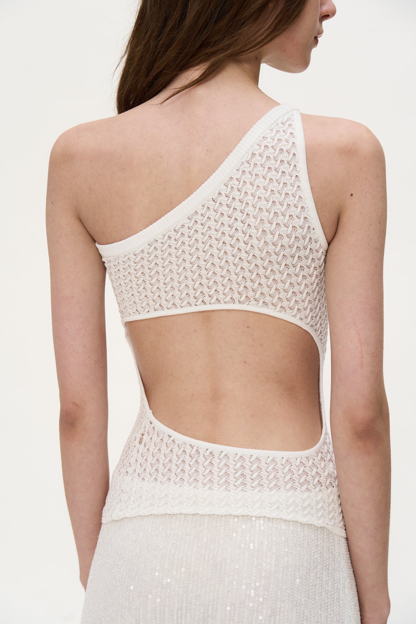 Junie Backless Knit Top in White