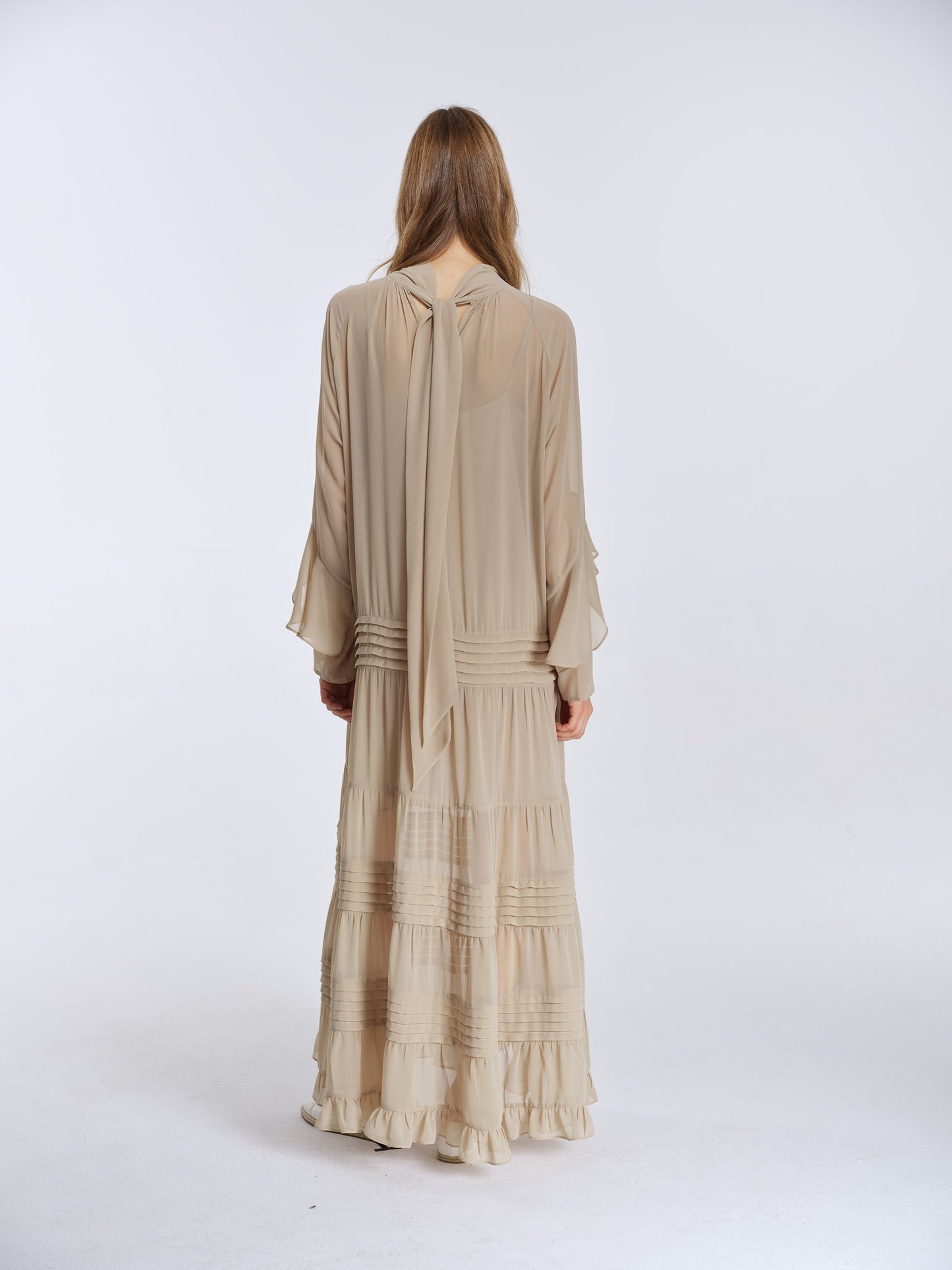 Amelia Tiered Pleat Dress