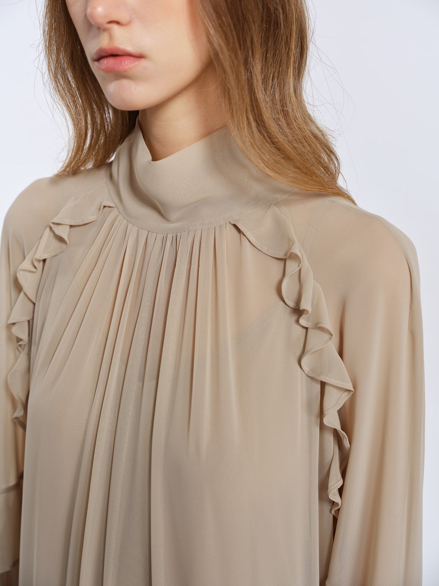 Amelia Tiered Pleat Dress