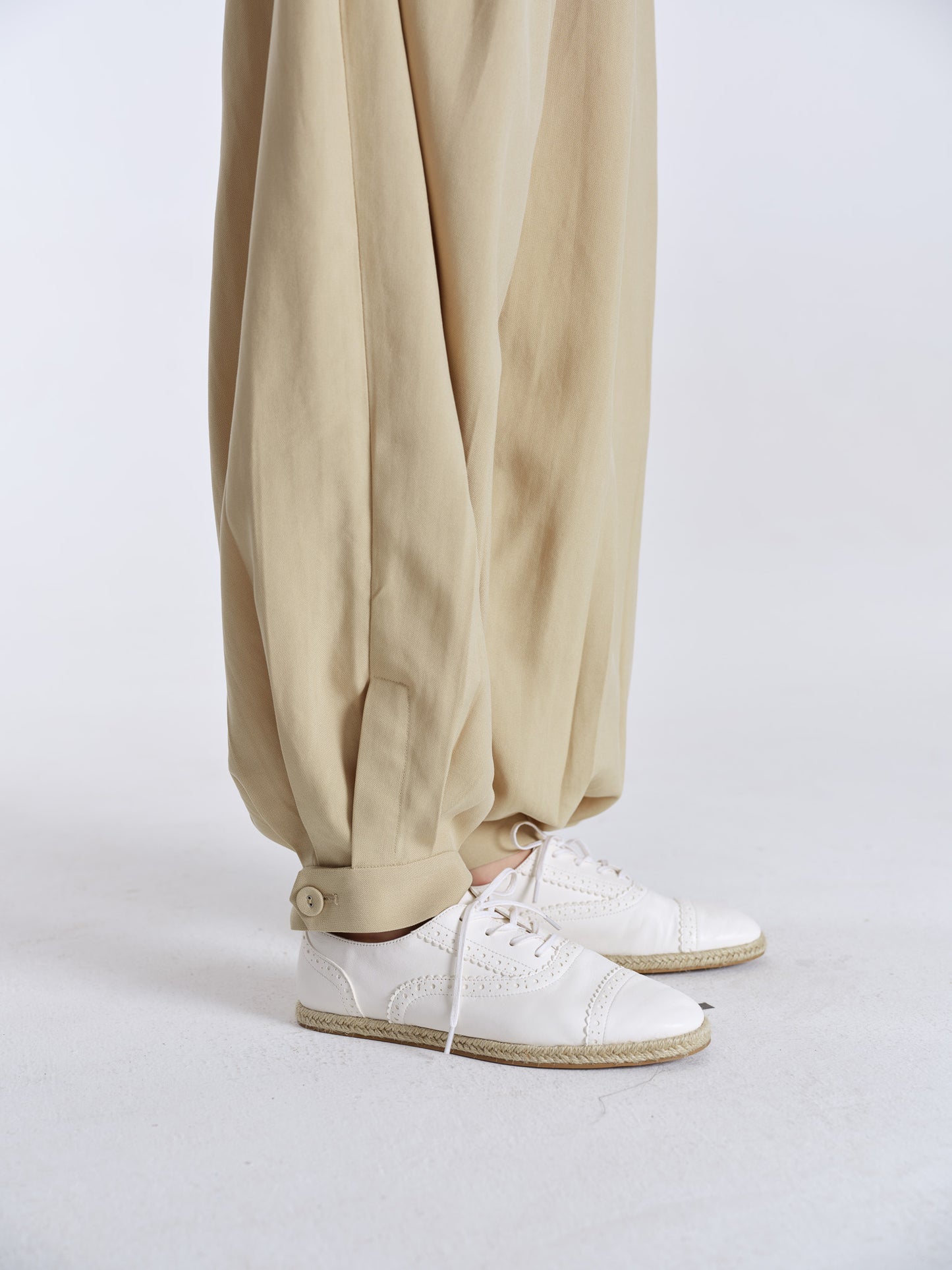 Milo Draped Trousers-Sand