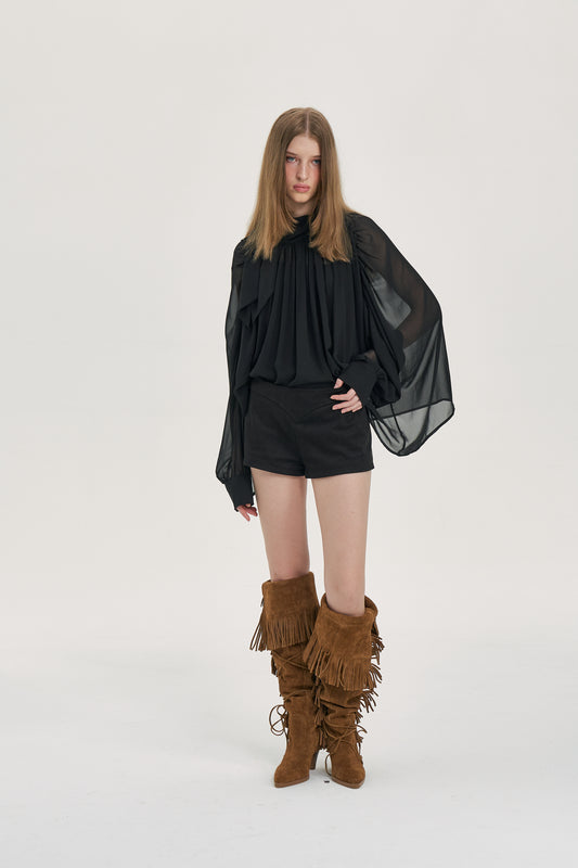 Y-Stitch Camel Shorts