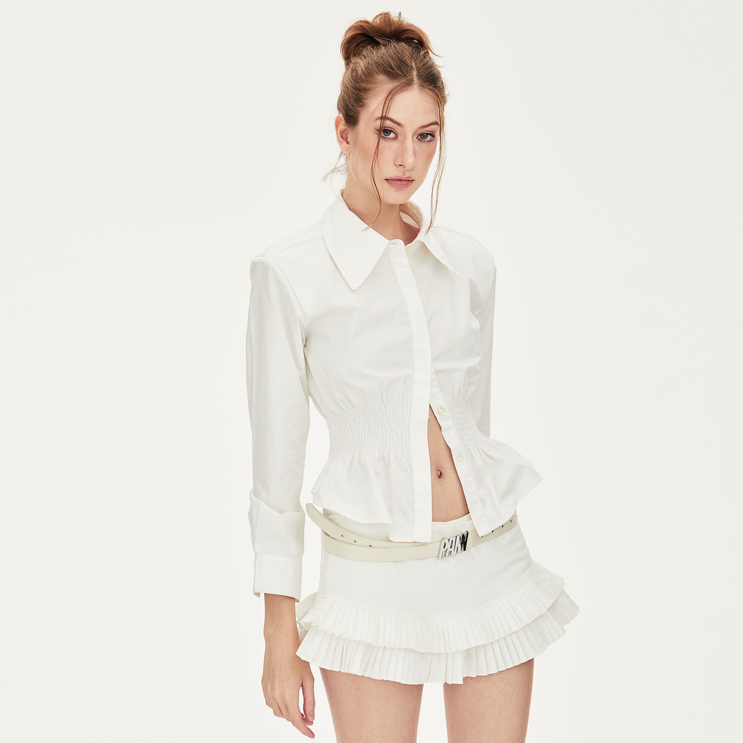 Dream Low-rise Layered Mini Shorts in White